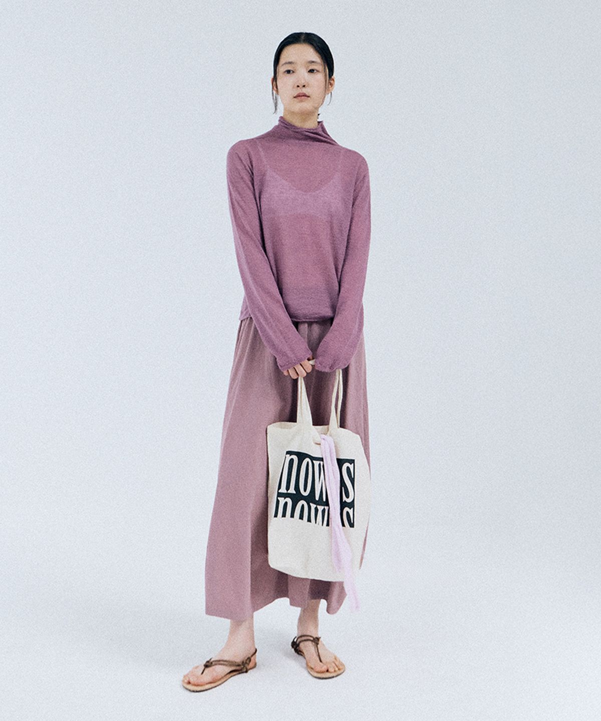 모노크롬(MONOCHROME) dew wholegarment pullover (purple)
