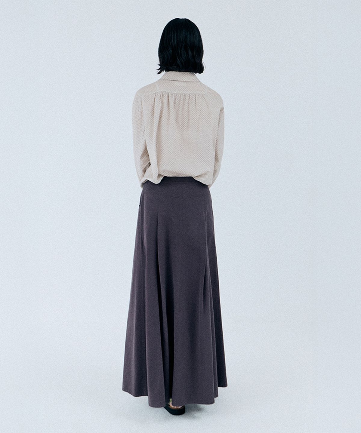 모노크롬(MONOCHROME) katty pintuck skirt (dark purple)