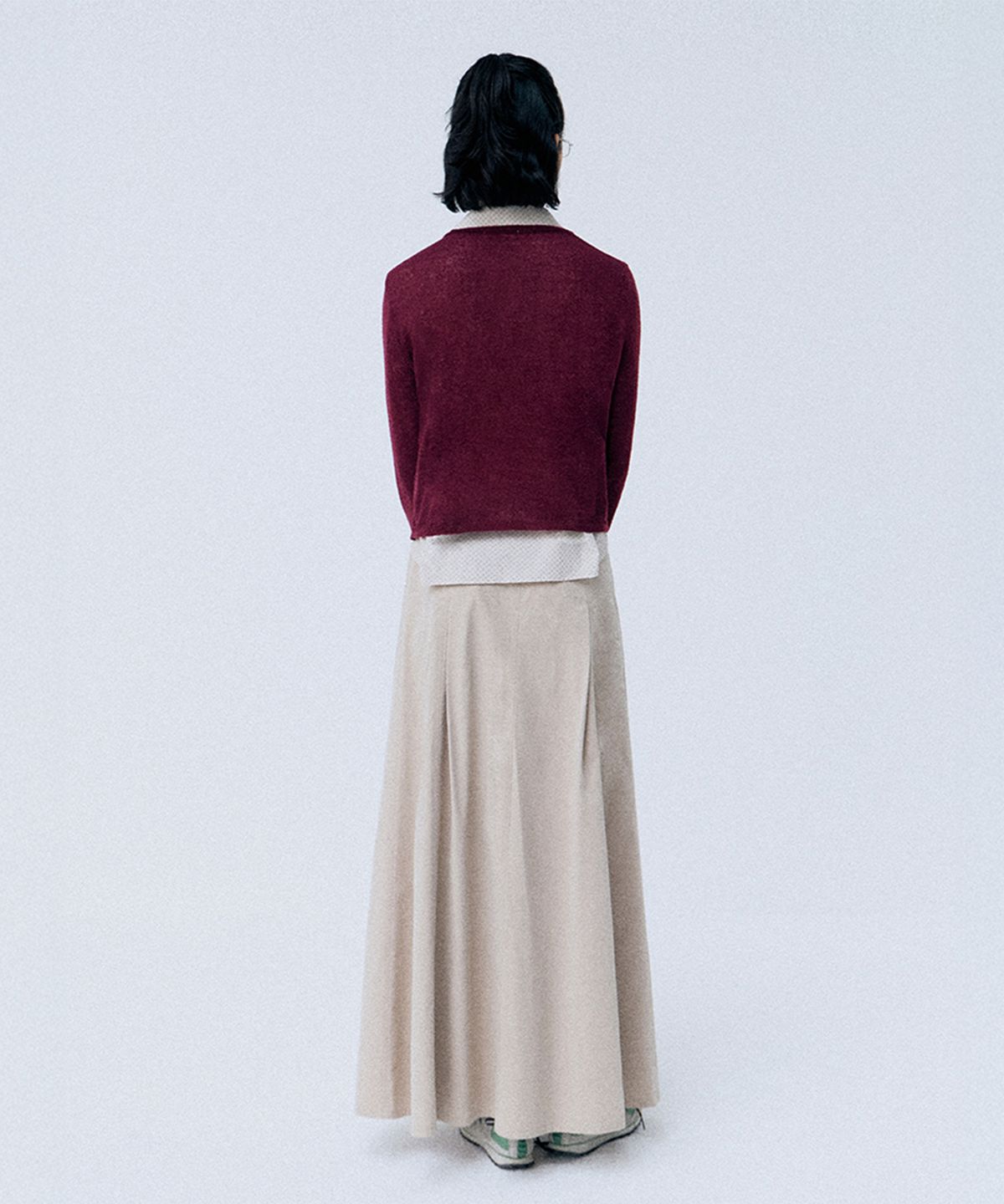 모노크롬(MONOCHROME) katty pintuck skirt (beige)