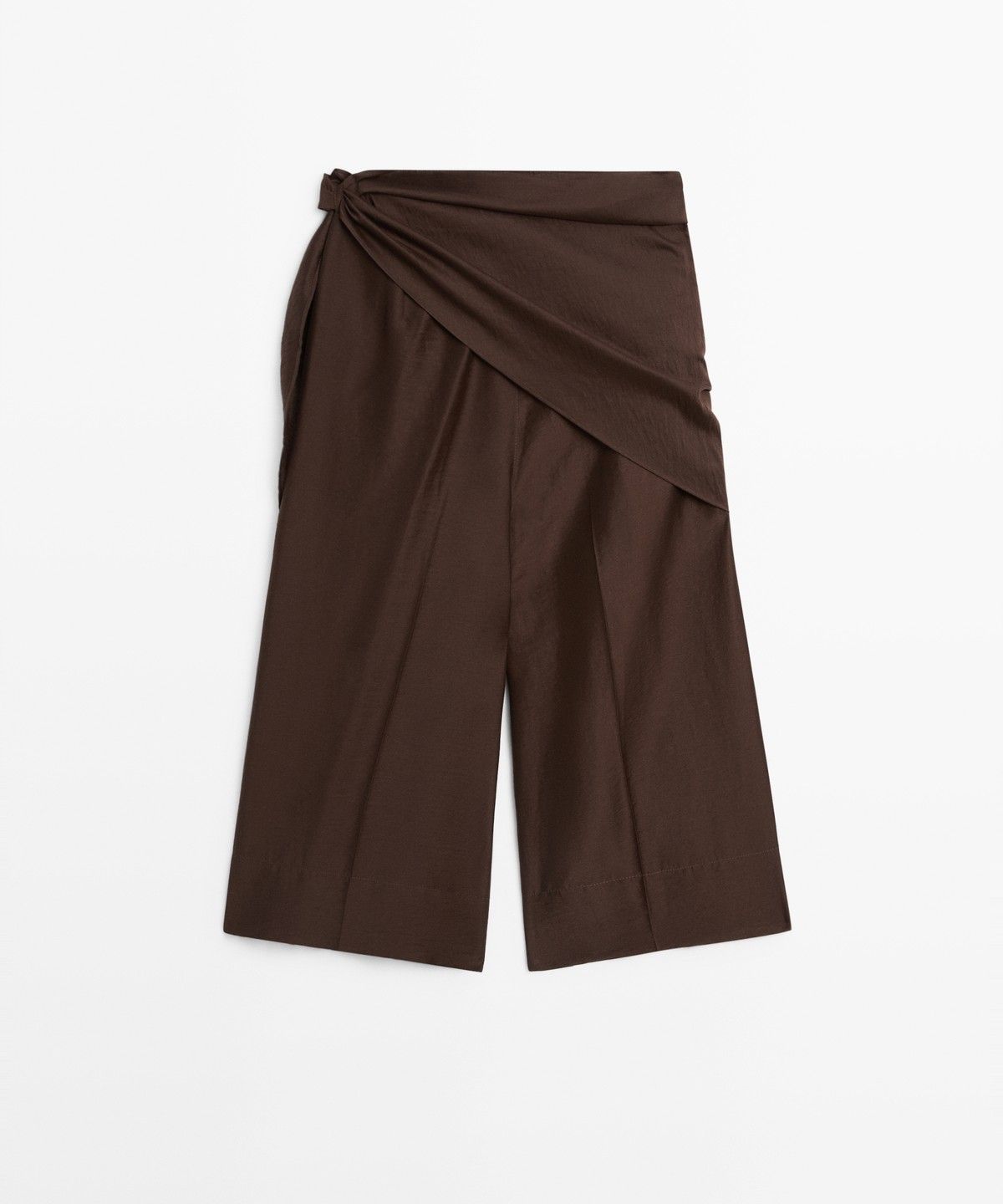 마시모두띠(MASSIMO DUTTI) 스카프 디테일 플루이드 롱 버뮤다 팬츠