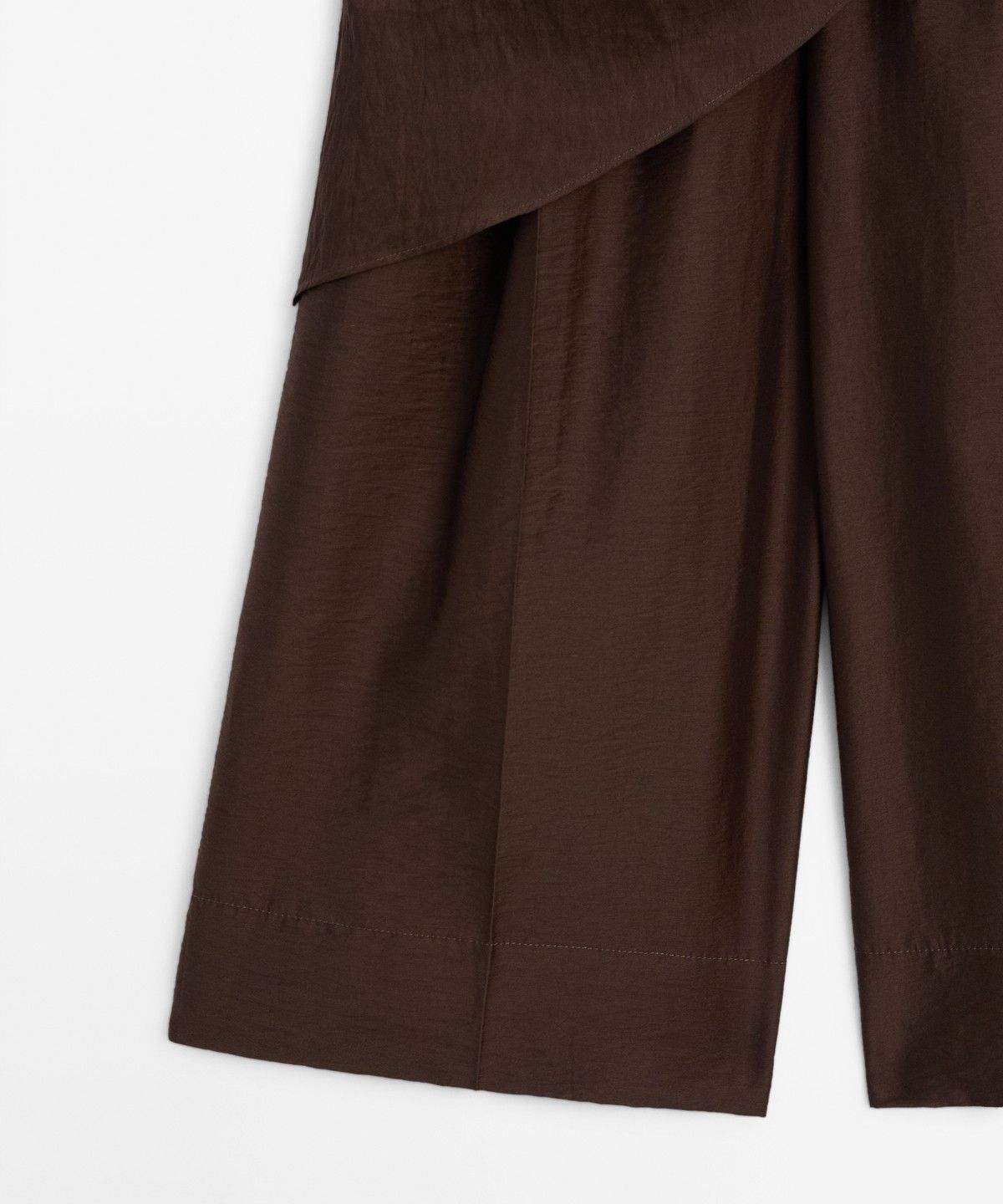 마시모두띠(MASSIMO DUTTI) 스카프 디테일 플루이드 롱 버뮤다 팬츠