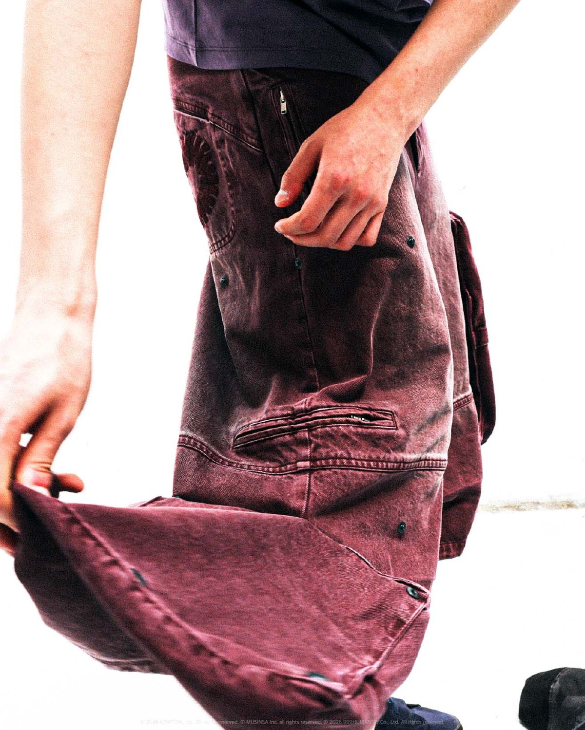 999휴머니티(999HUMANITY) Detachable CARGO POCKET PANT (PURPLE)