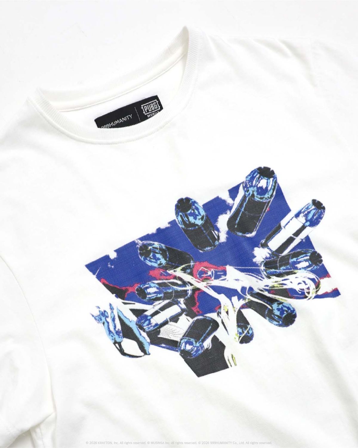 999휴머니티(999HUMANITY) 999bullet HALF TEE (WHITE)