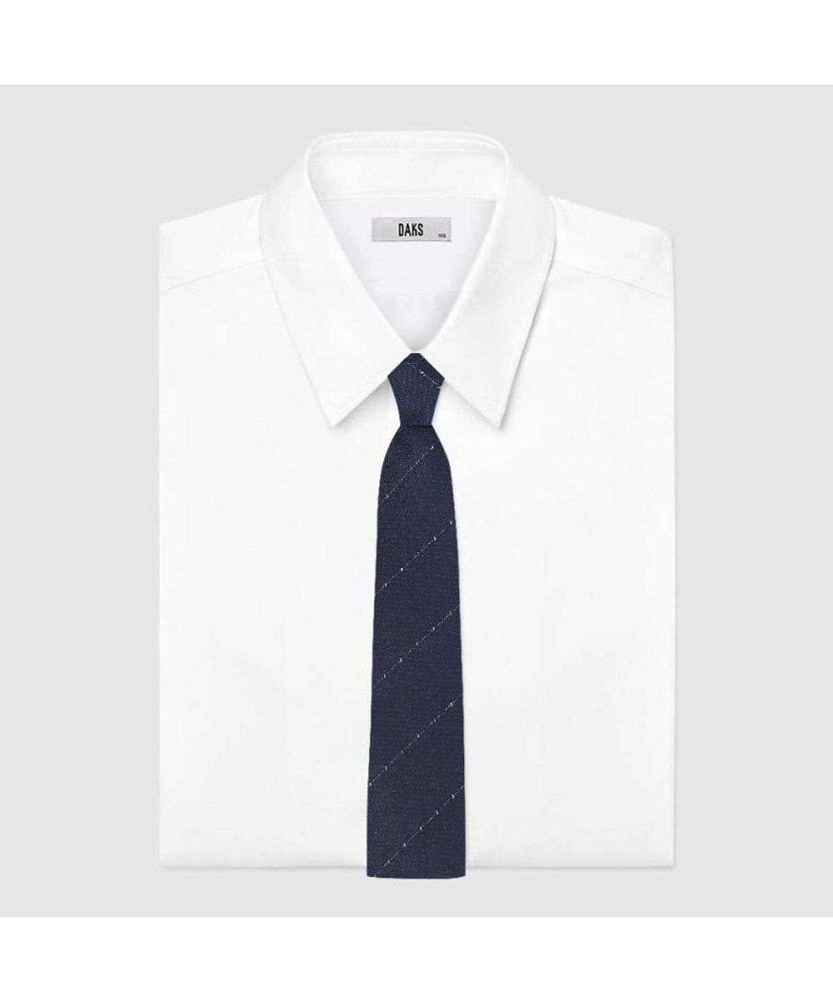 닥스셔츠(DAKS SHIRTS) 실크혼방 사선도트 올오버 넥타이 네이비_DMF1ACF1005N1