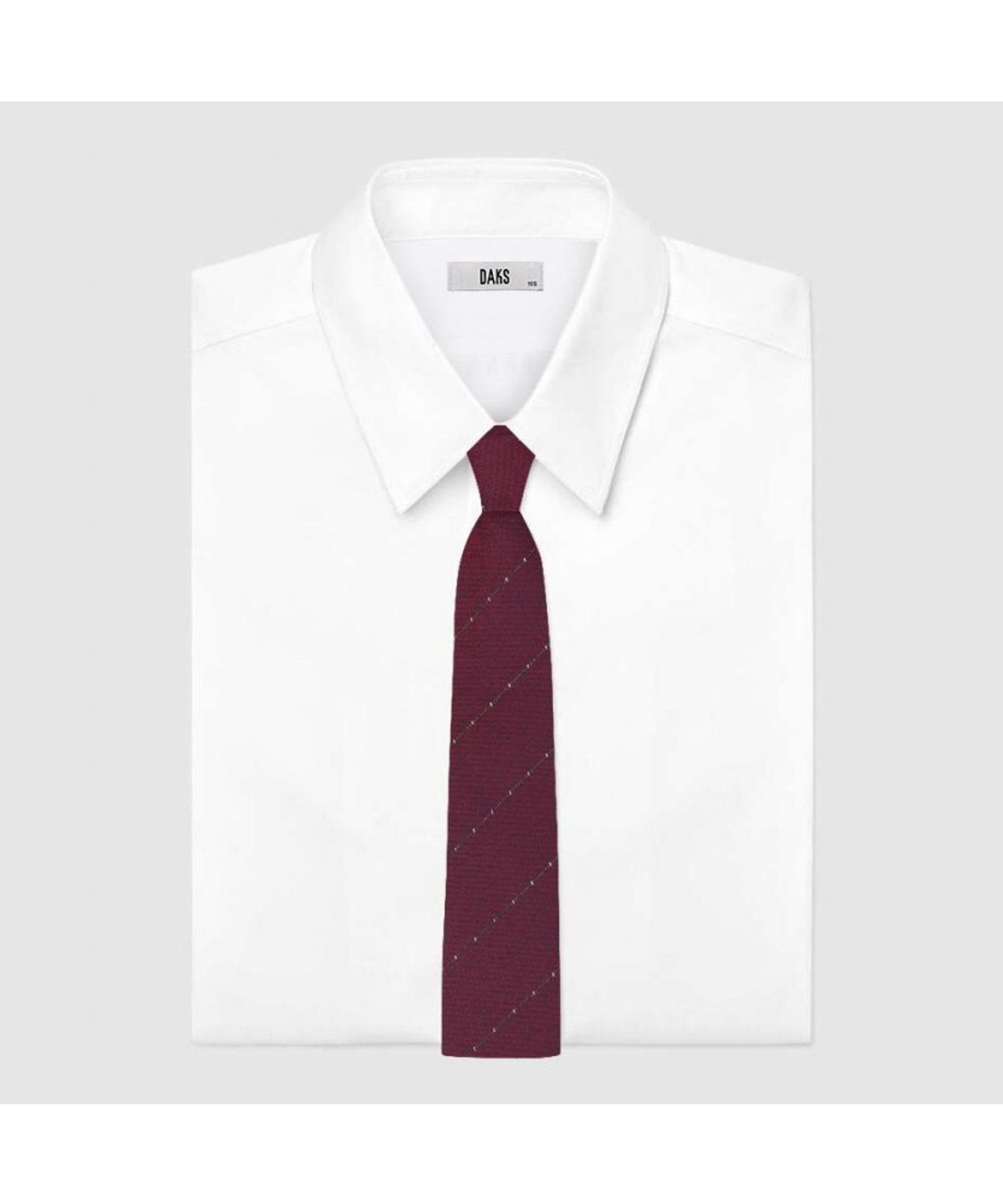 닥스셔츠(DAKS SHIRTS) 실크혼방 사선도트 올오버 넥타이 레드_DMF1ACF1005R2