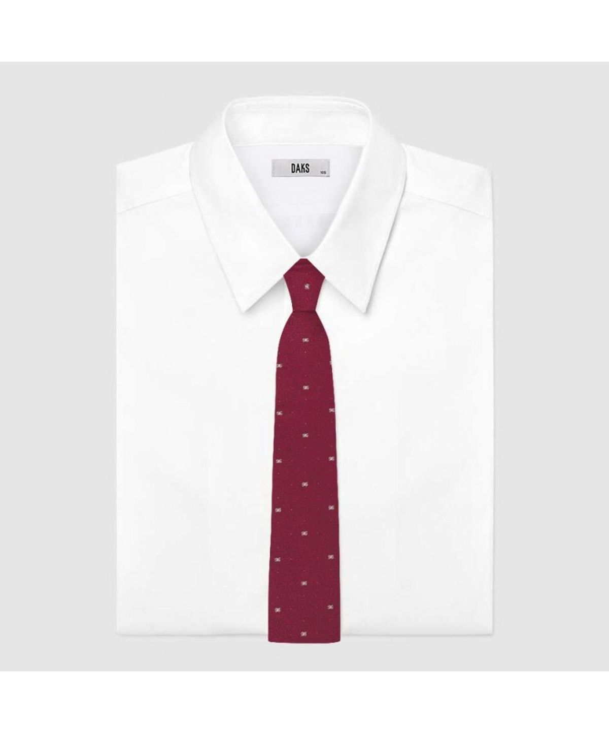 닥스셔츠(DAKS SHIRTS) 실크혼방 스몰로고 올오버 넥타이 레드_DMF1ACF1221R2