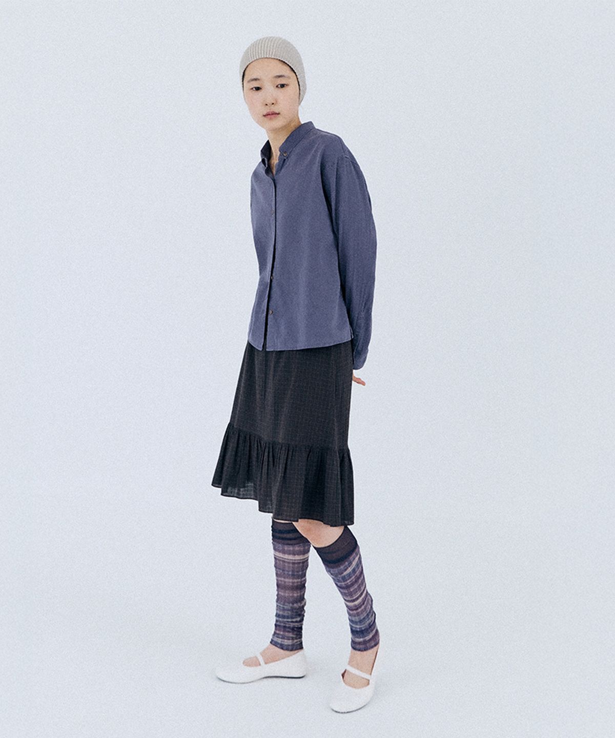 모노크롬(MONOCHROME) [online exclusive] noah shirring skirt (brown)