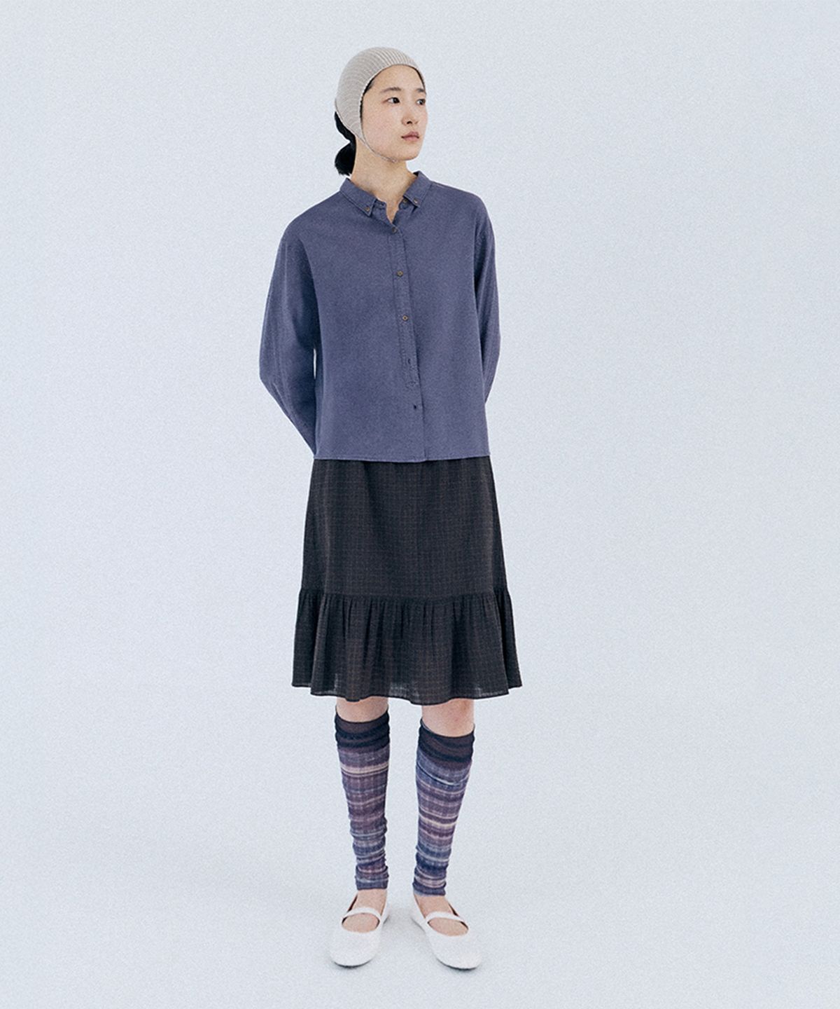 모노크롬(MONOCHROME) [online exclusive] noah shirring skirt (brown)
