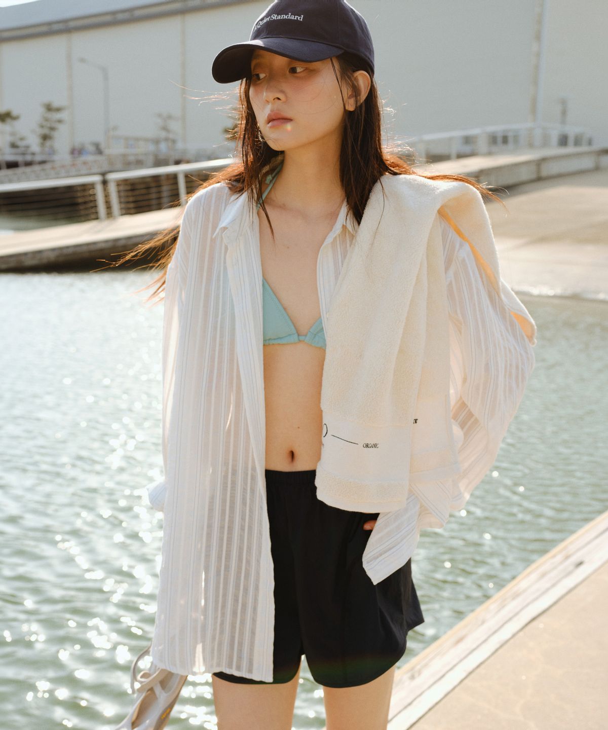 유라고(URAGO) Sheer stripe shirt