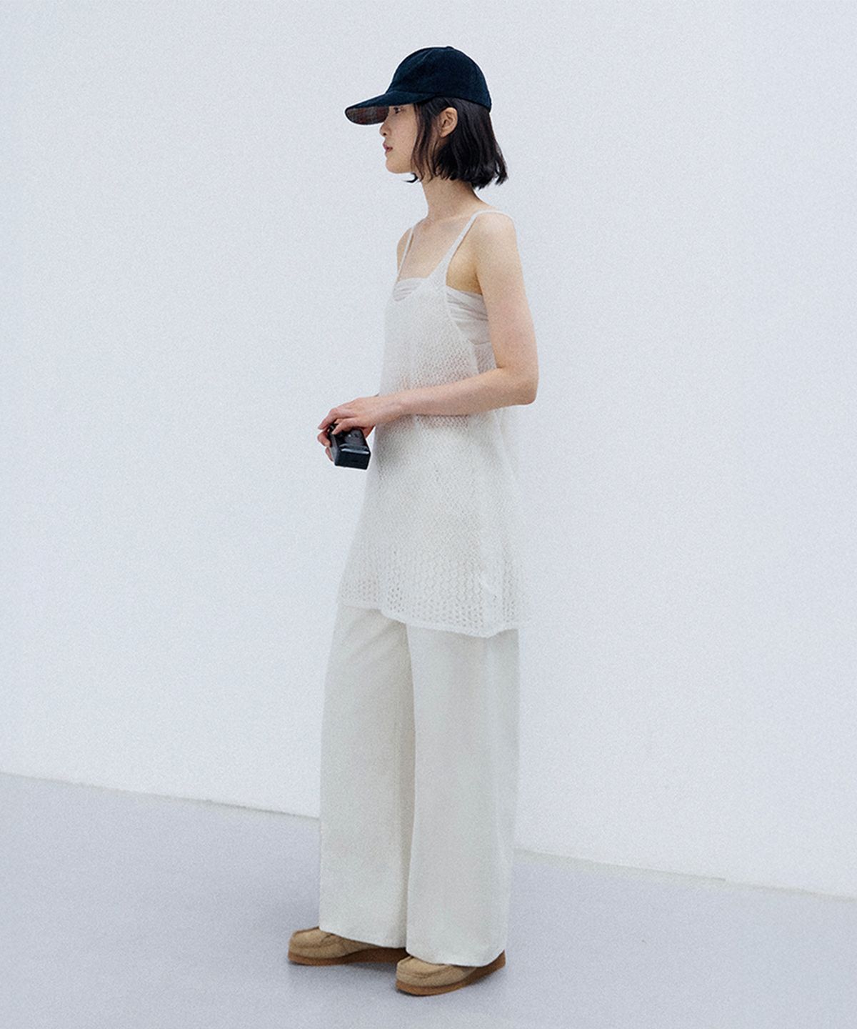 모노크롬(MONOCHROME) [online exclusive]ella knit one-piece (ivory)