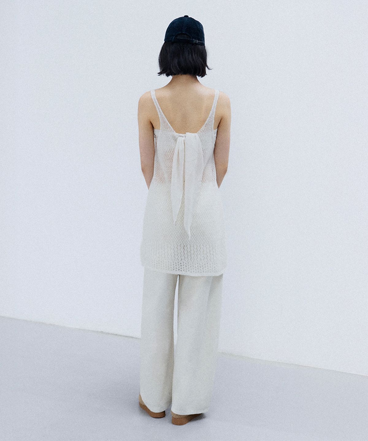 모노크롬(MONOCHROME) [online exclusive]ella knit one-piece (ivory)