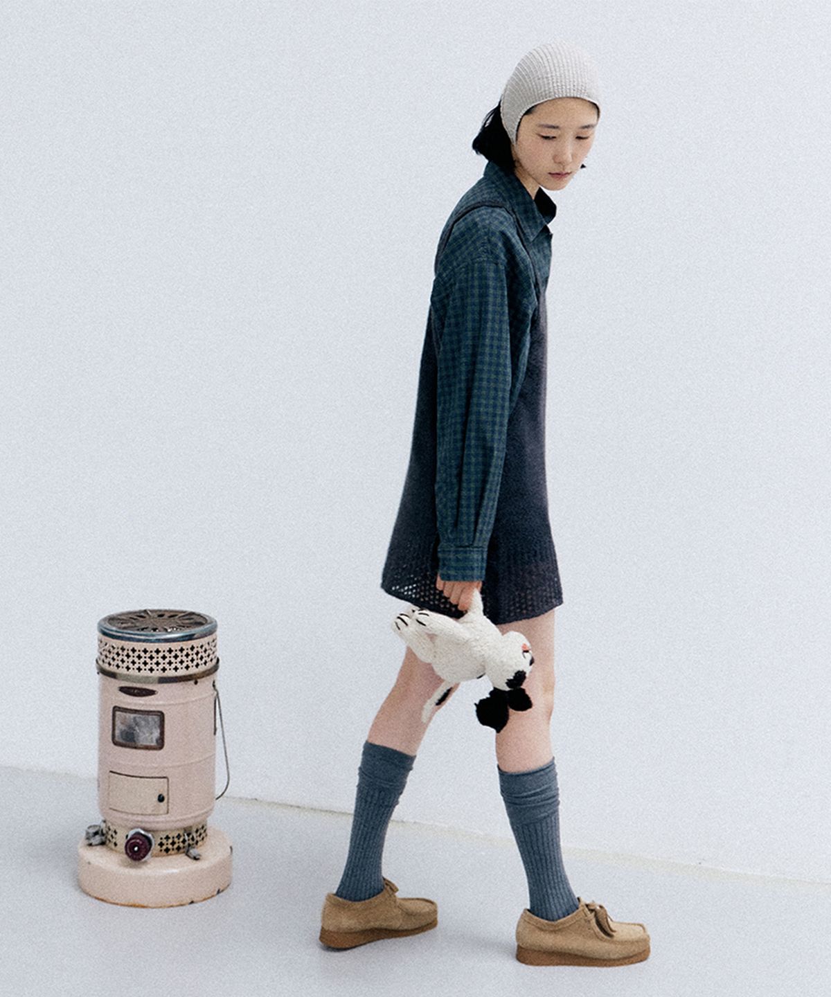 모노크롬(MONOCHROME) [online exclusive]ella knit one-piece (charcoal)
