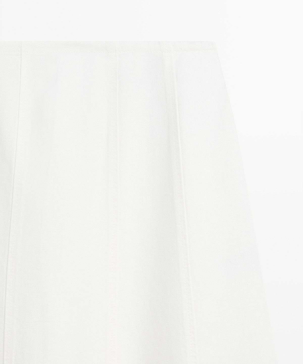 마시모두띠(MASSIMO DUTTI) 100% 린넨 데님 미디 스커트