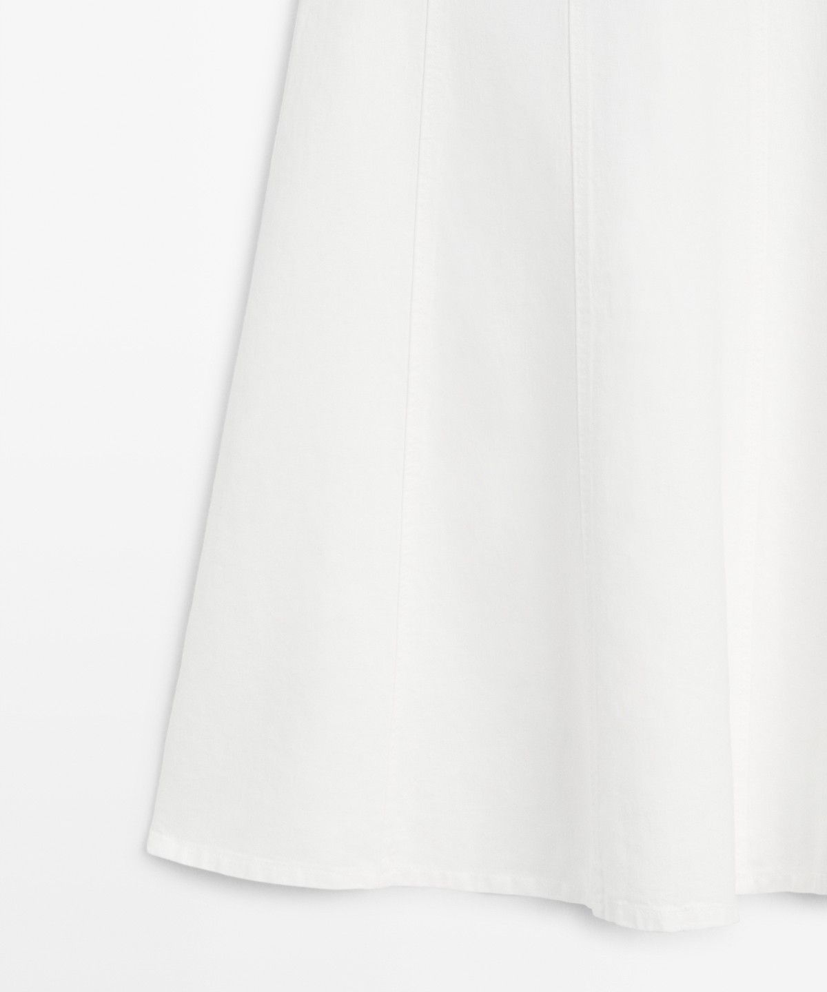 마시모두띠(MASSIMO DUTTI) 100% 린넨 데님 미디 스커트