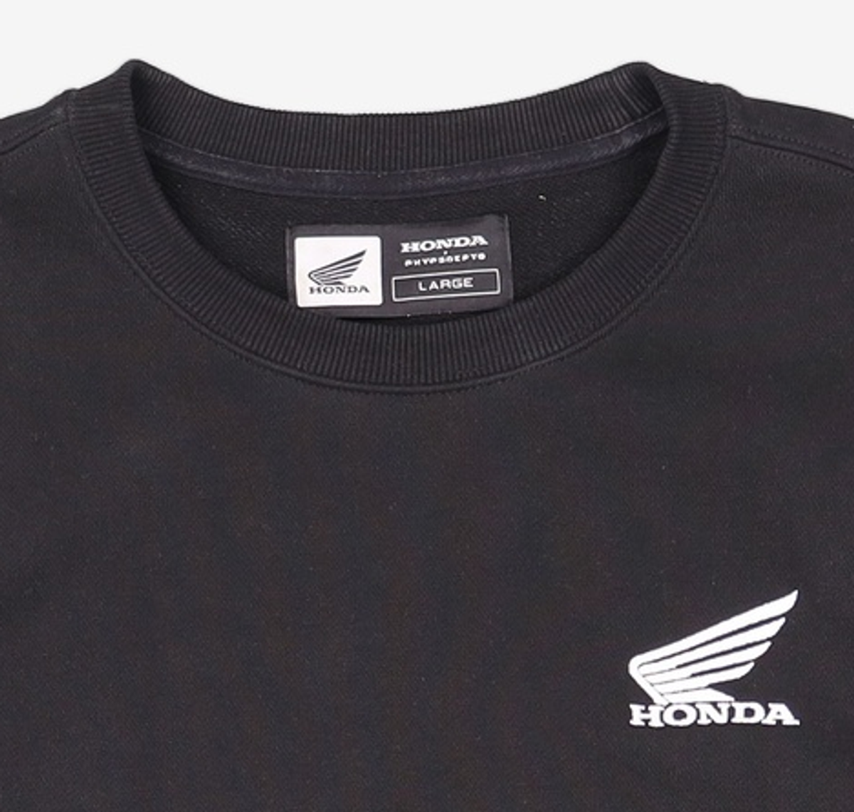 핍스 모터사이클(PHYPS MOTORCYCLE) Honda Small Wing Crewneck Black L