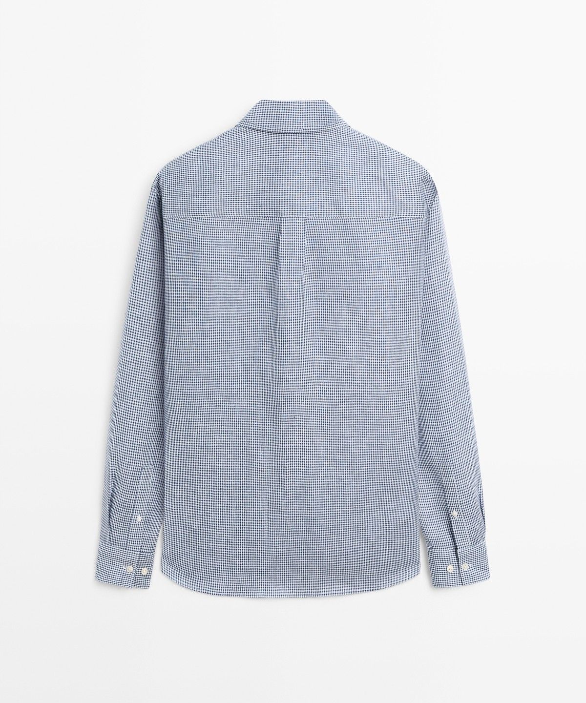 마시모두띠(MASSIMO DUTTI) 100% 린넨 레귤러 핏 깅엄 체크 셔츠