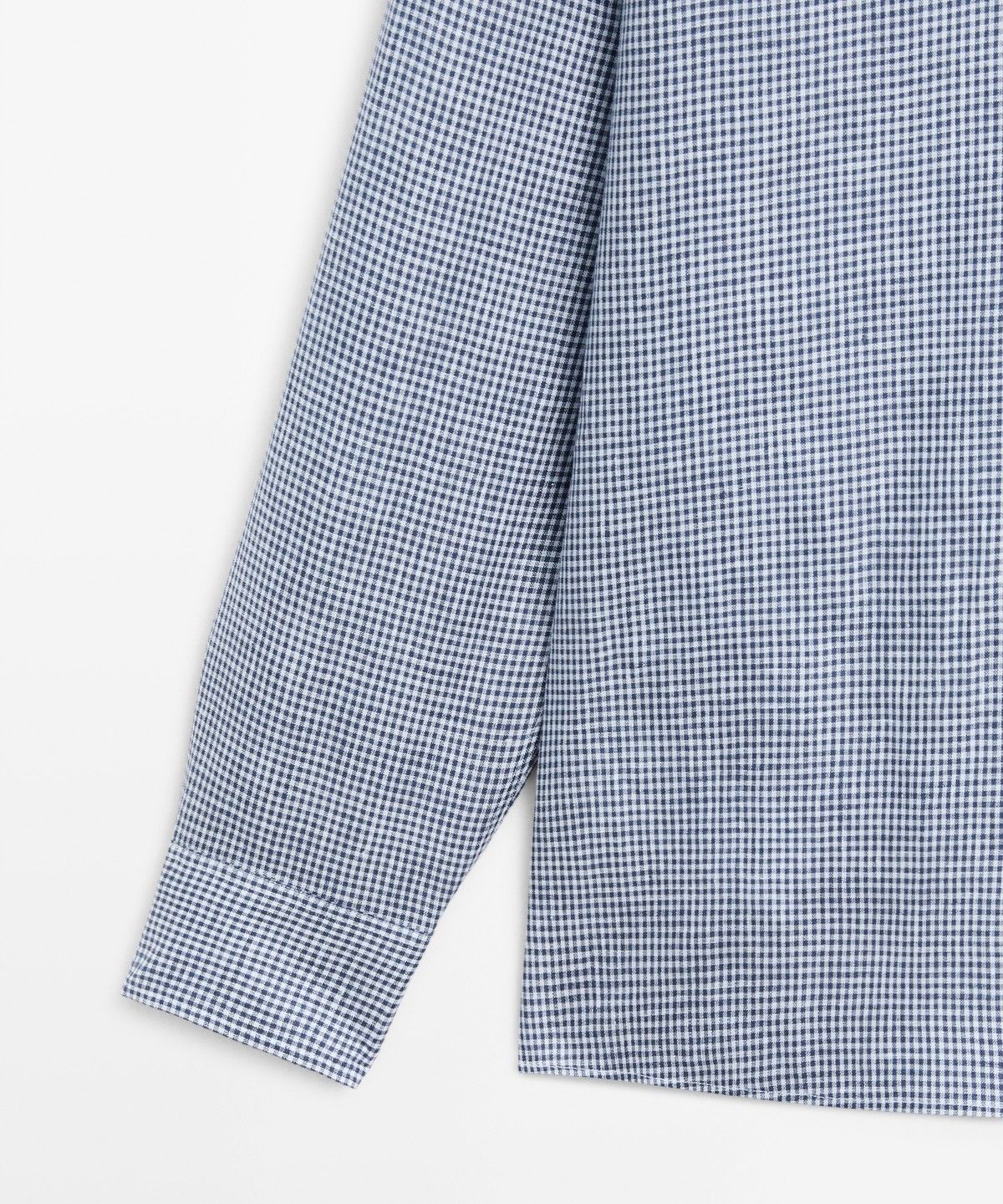 마시모두띠(MASSIMO DUTTI) 100% 린넨 레귤러 핏 깅엄 체크 셔츠