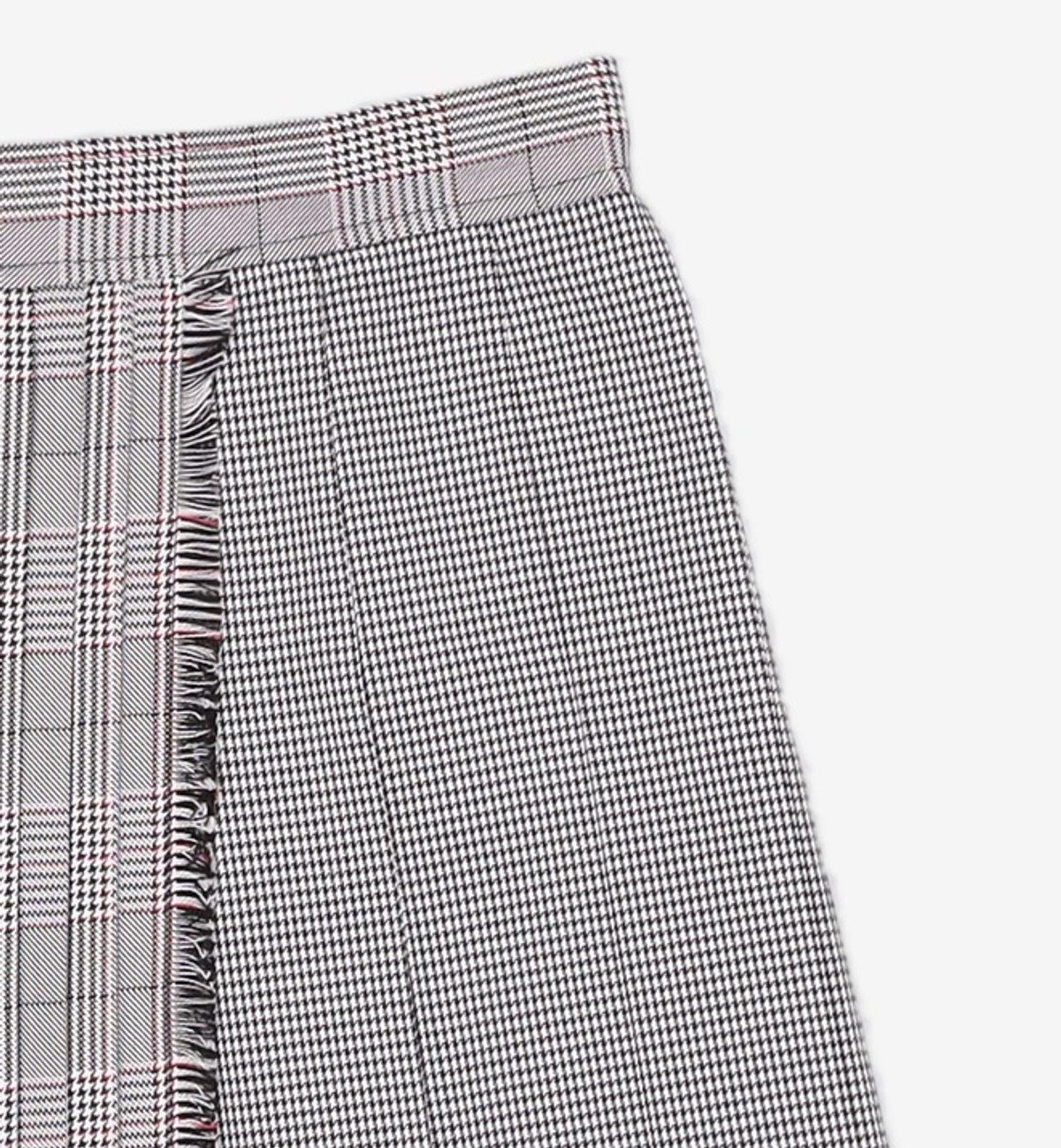 아이아이(EYEYE) GLEN CHECK PLEATS SKIRT_BLACK(EEOG3SKR01W) S