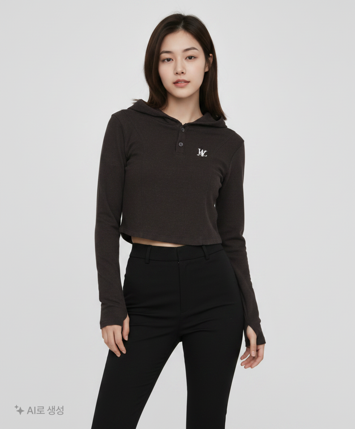 우알롱(WOOALONG) 후드 티셔츠 XS