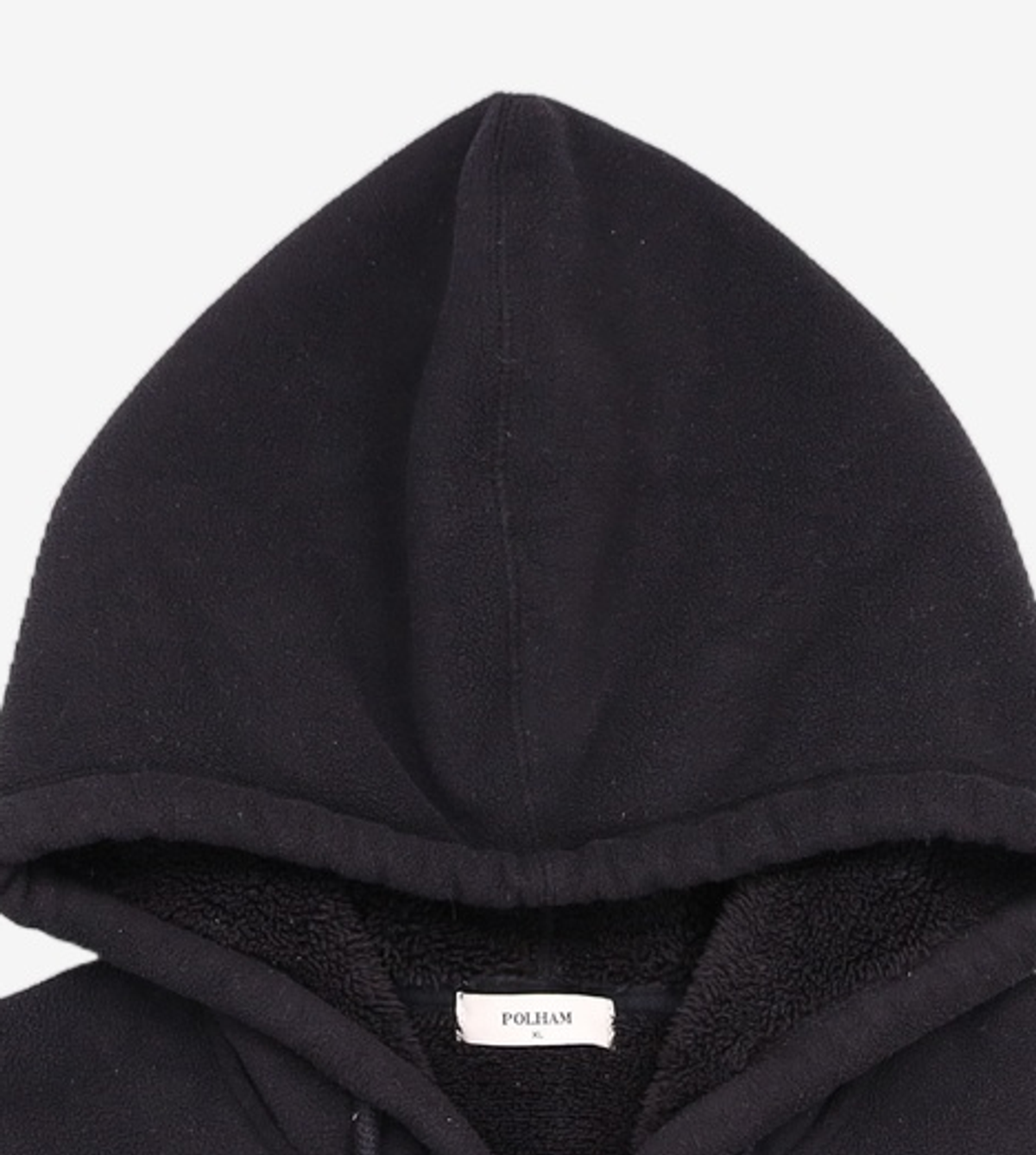 폴햄(POLHAM) 남성 플러피 본딩 후드 집업_PHF4TC1330BK XL