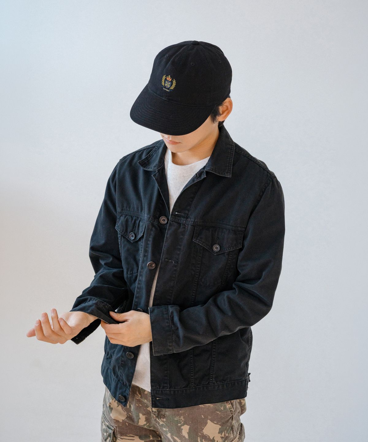 시트로(CITRO) 크레스트 로고 찰리캡 블랙