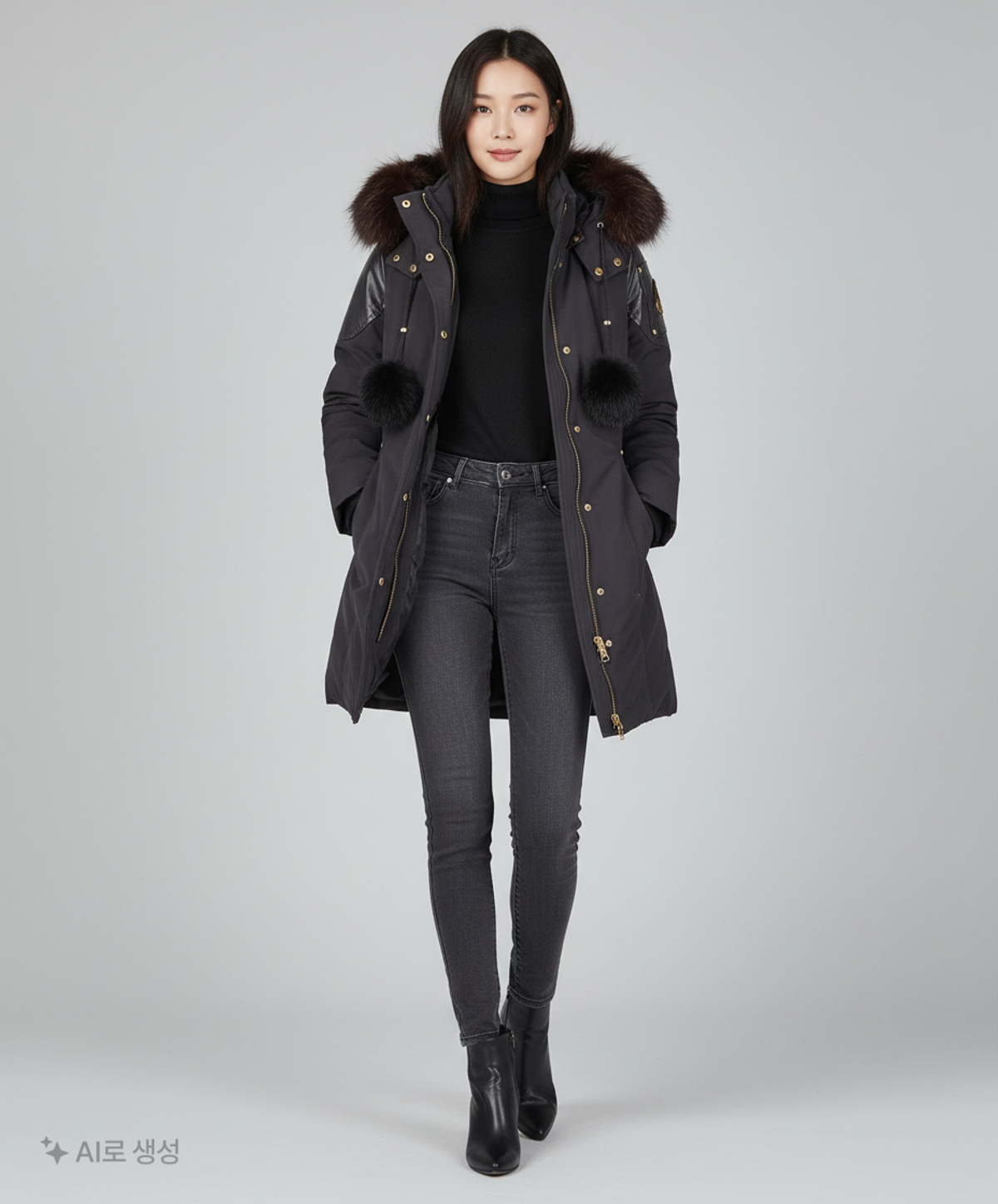 무스너클(MOOSE KNUCKLES) 롱 패딩/롱 헤비 아우터 S