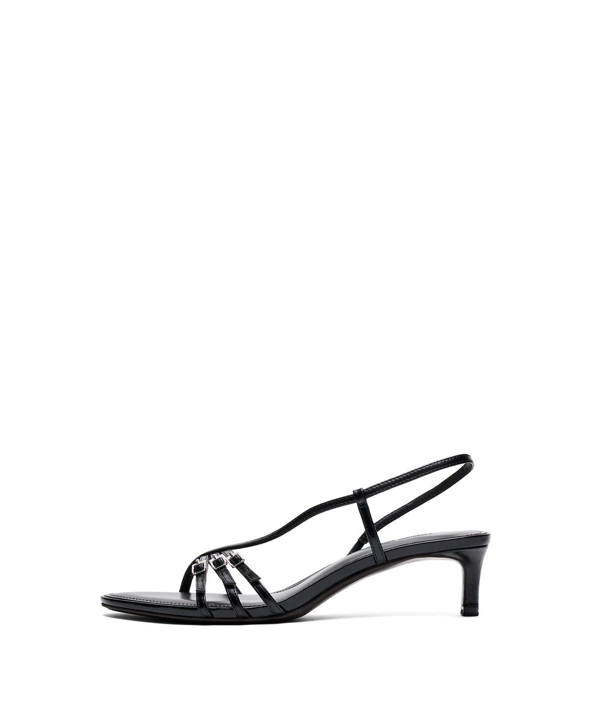 마시모두띠(MASSIMO DUTTI) 가죽 힐 버클 샌들