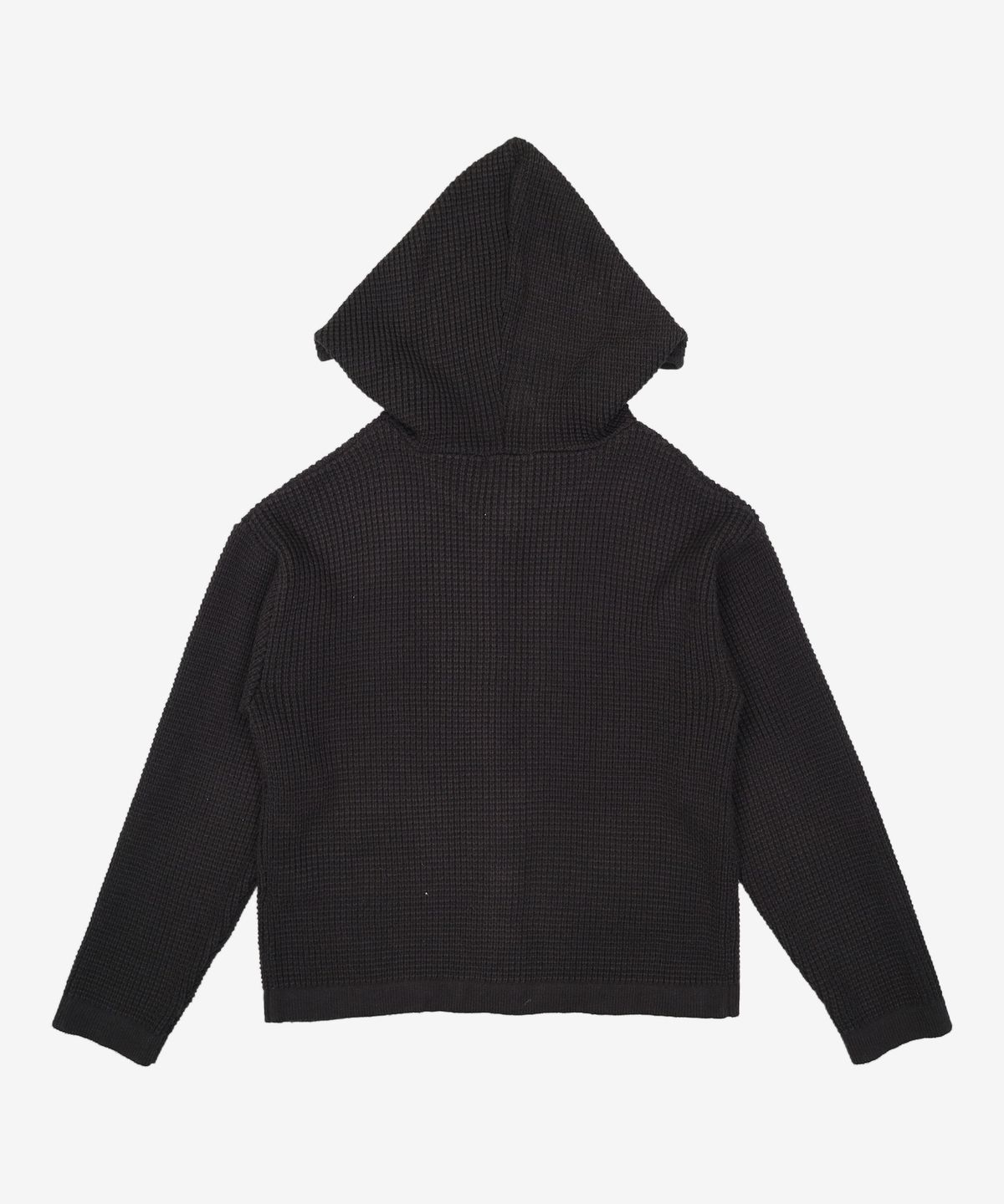 가먼트레이블(GARMENT LABLE) Textured Knit Hoodie Jumper - Black L