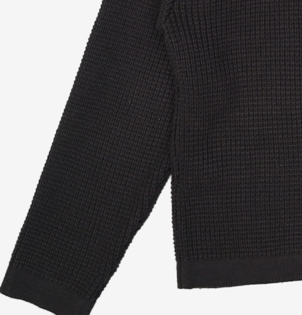 가먼트레이블(GARMENT LABLE) Textured Knit Hoodie Jumper - Black L