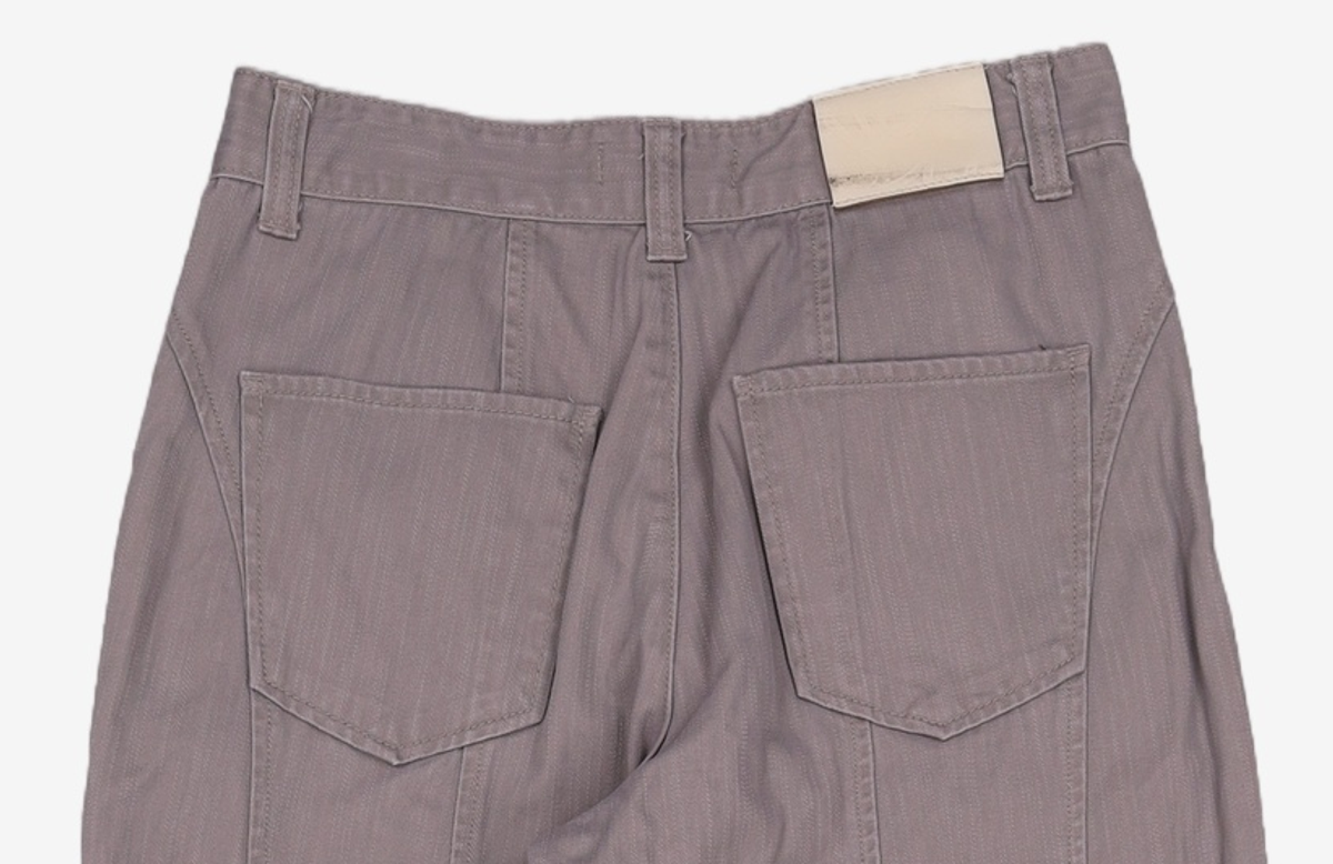 애드오프(ADDOFF) ONE POCKET IRVING WIDE CARGO PANTS GREY 46