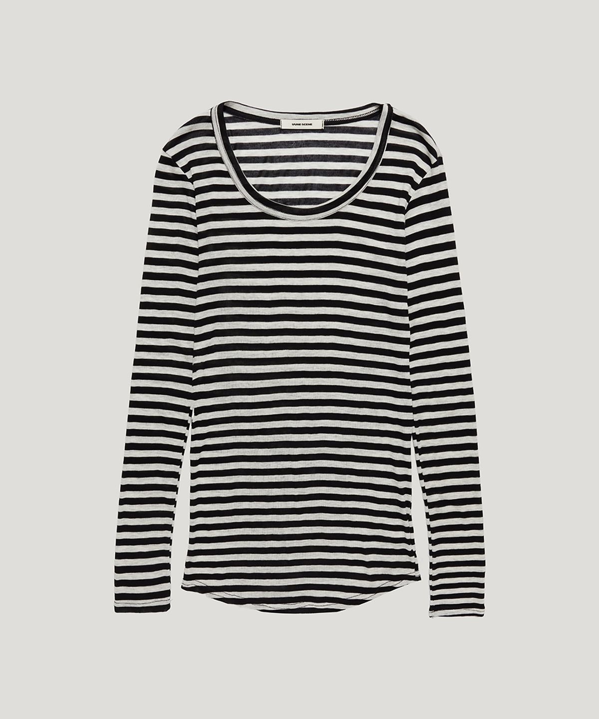 우네씬(UUNE SCENE) U-Neck Stripe T-shirt