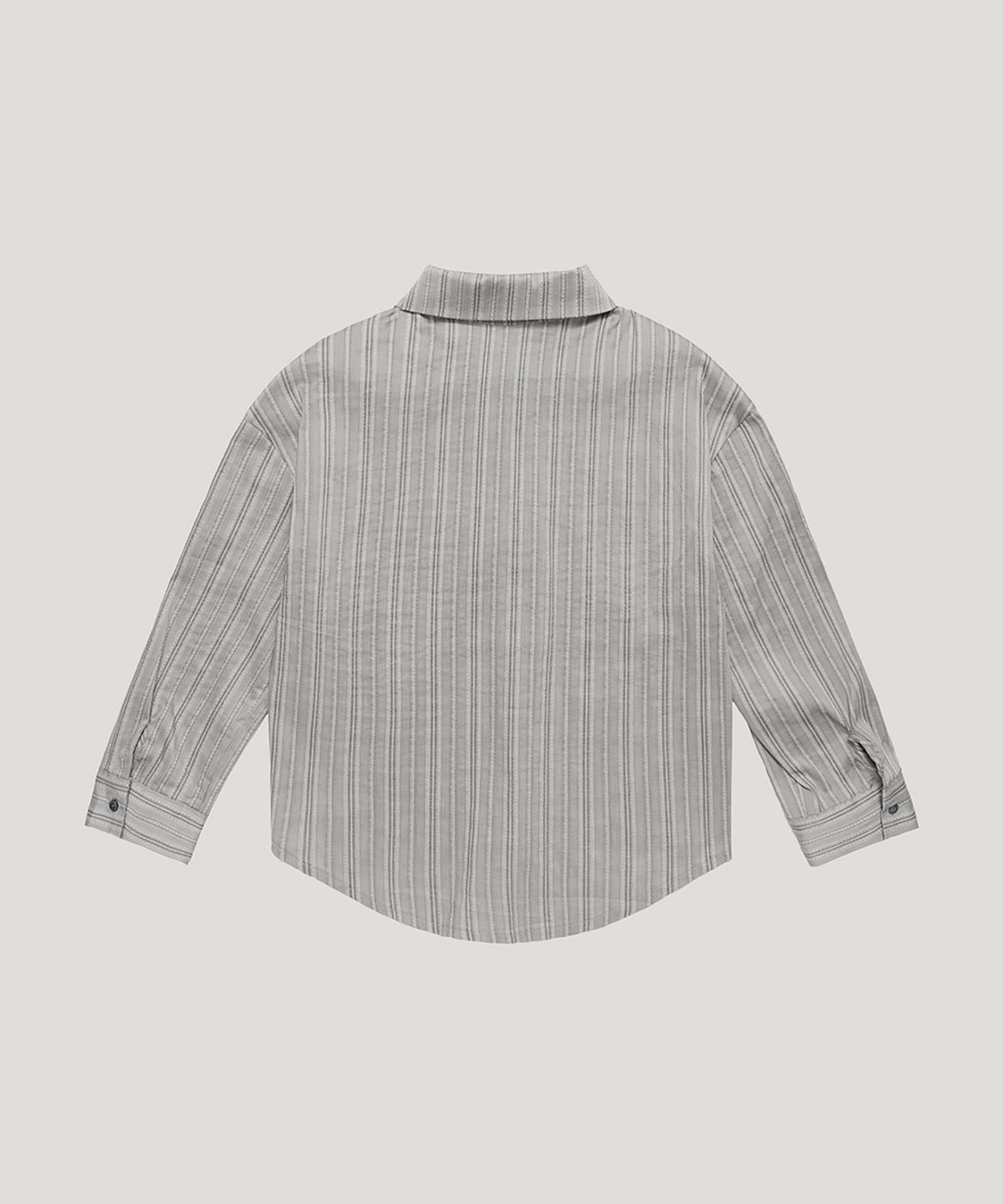 우네씬(UUNE SCENE) Jacquard Stripe Vintage Shirt_Khaki