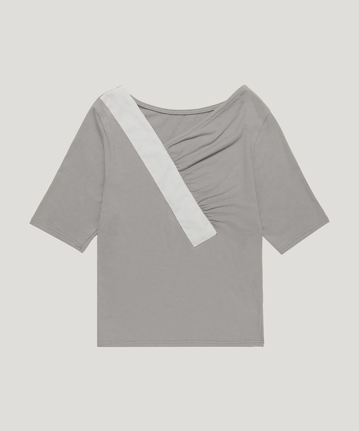 우네씬(UUNE SCENE) Shirring V-neck Top_Beige