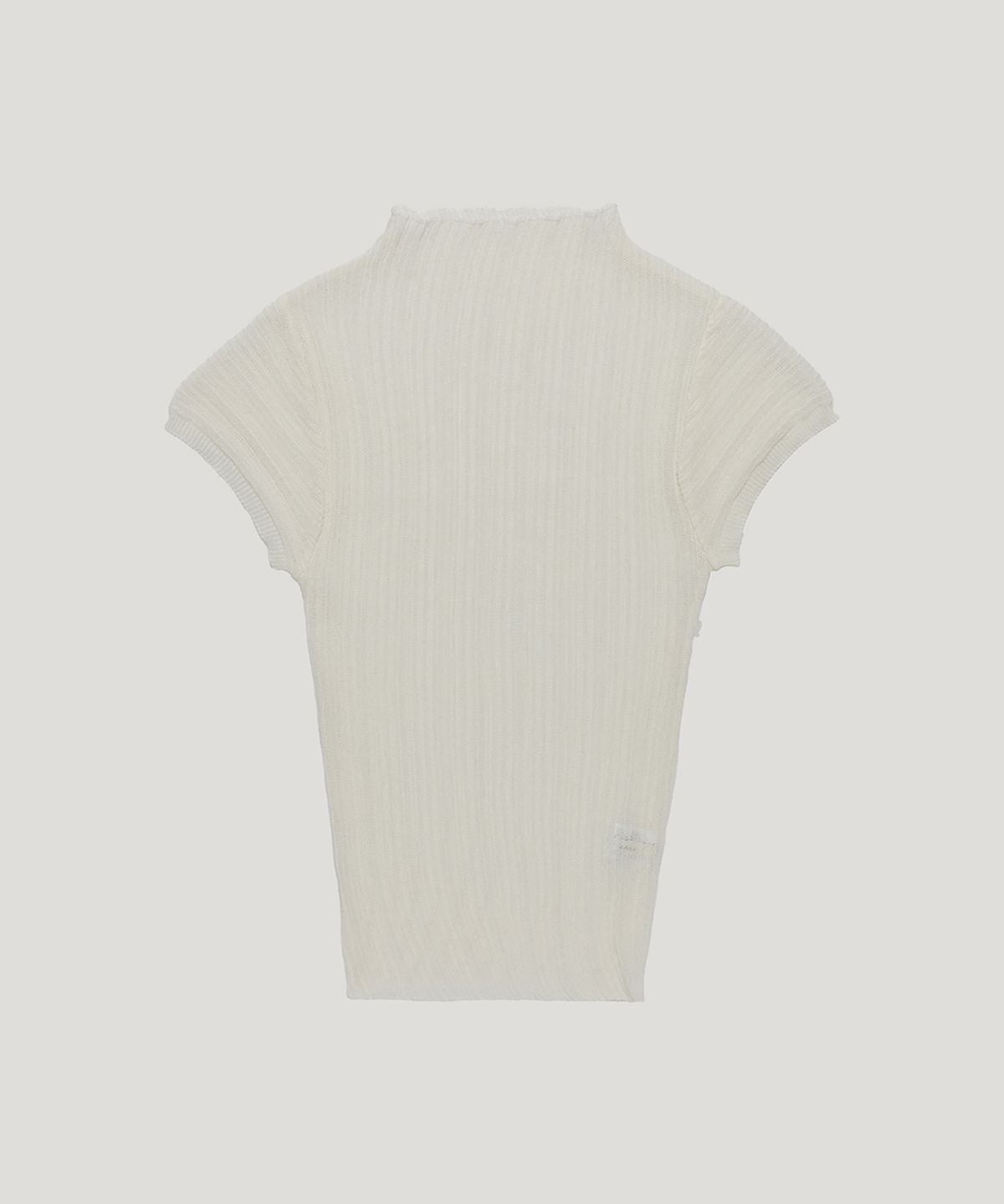 우네씬(UUNE SCENE) Pleated Half-Neck Knit_Ivory