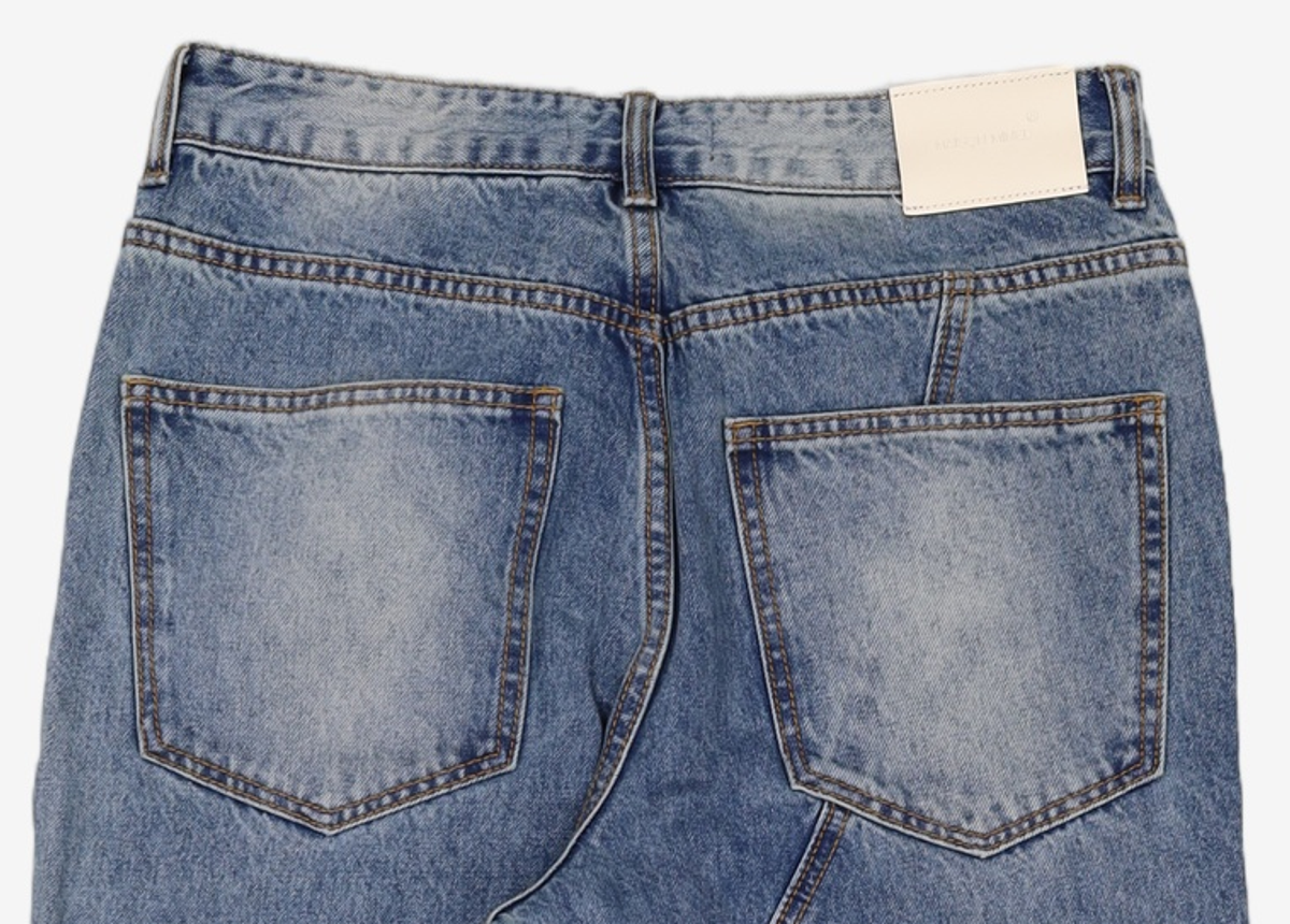 메종미네드(MAISON MINED) TWIST SALAH WIDE JEAN L/INDIGO 46