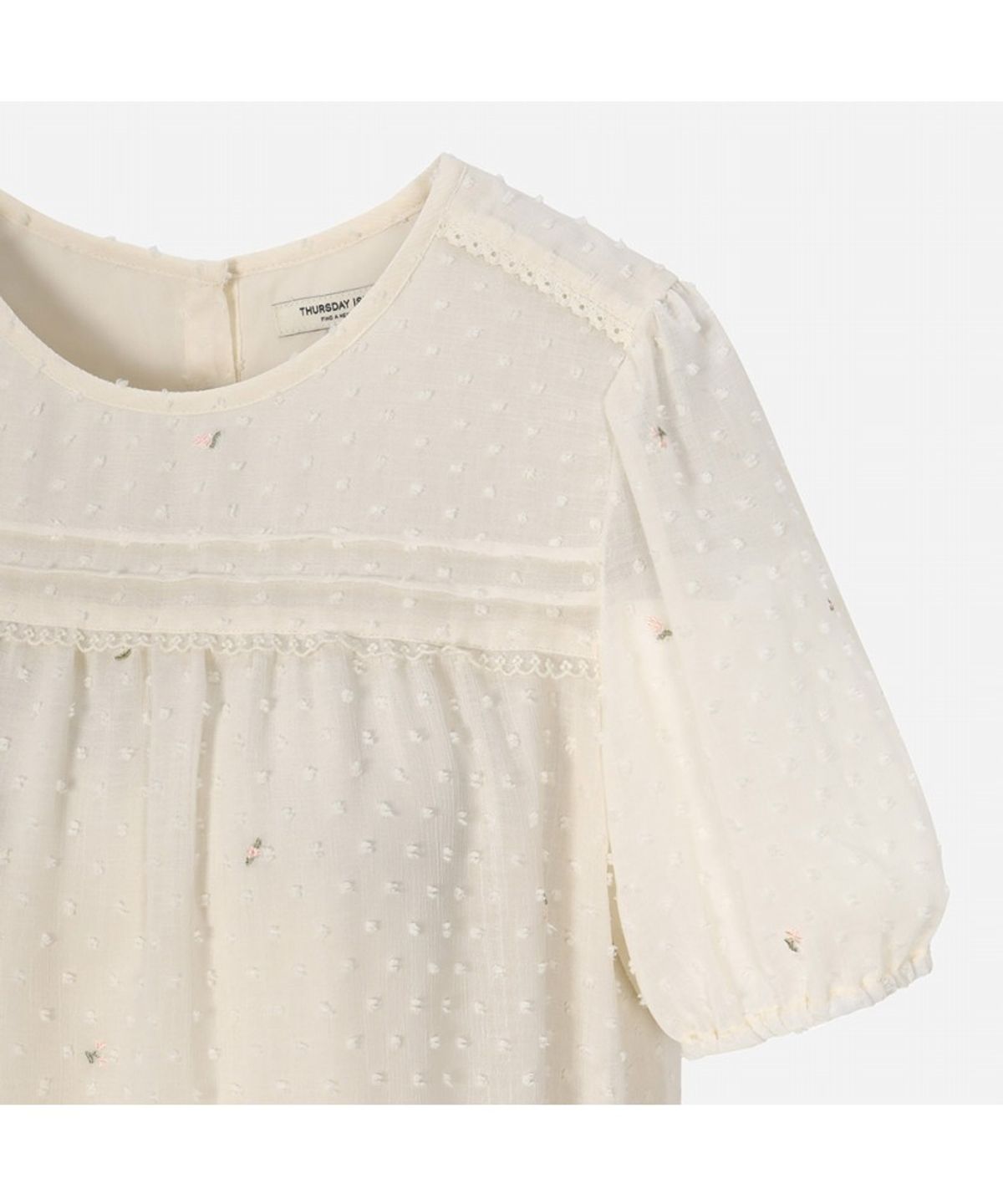 써스데이 아일랜드(THURSDAY ISLAND) 플라워 자수 블라우스_T264MBL221W
