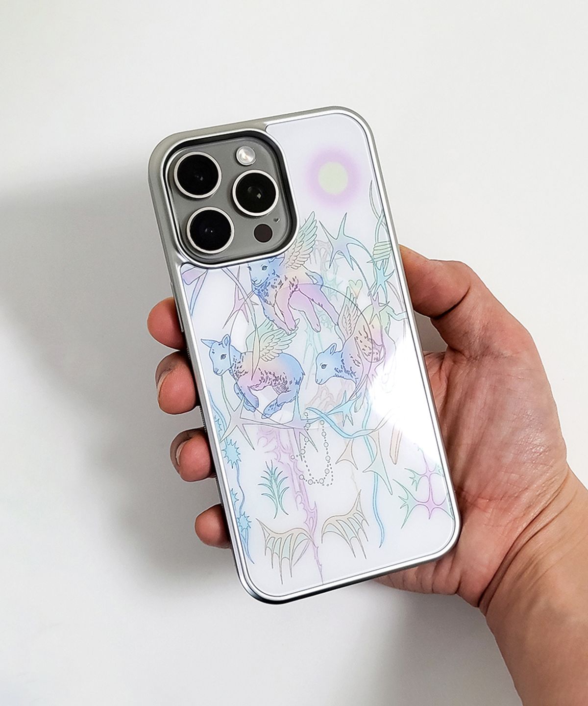 메모리즈바운더리(MEMORIESBOUNDARY) AETERNA Celestial Flock Phone Case (SV_Epoxy/MagSafe Glass)
