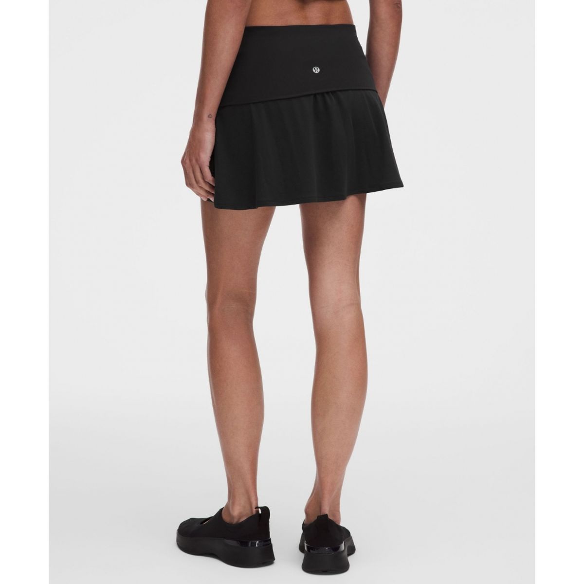 룰루레몬(LULULEMON) 그루브 폴드오버 미드라이즈 미니스커트  BLK
