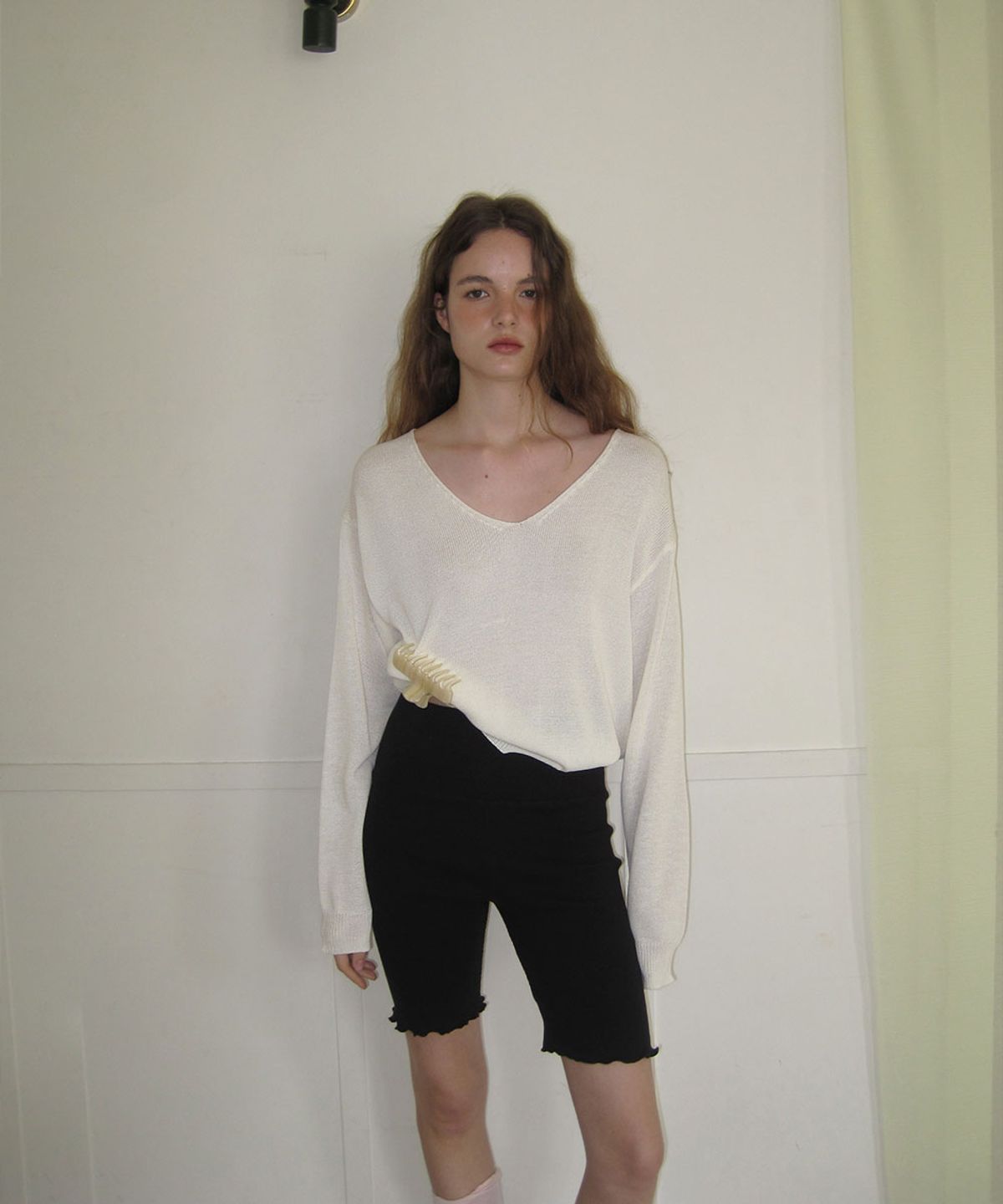 어패럴아카이브(APPAREL ARCHIVE) Beina biker capri pants - Black
