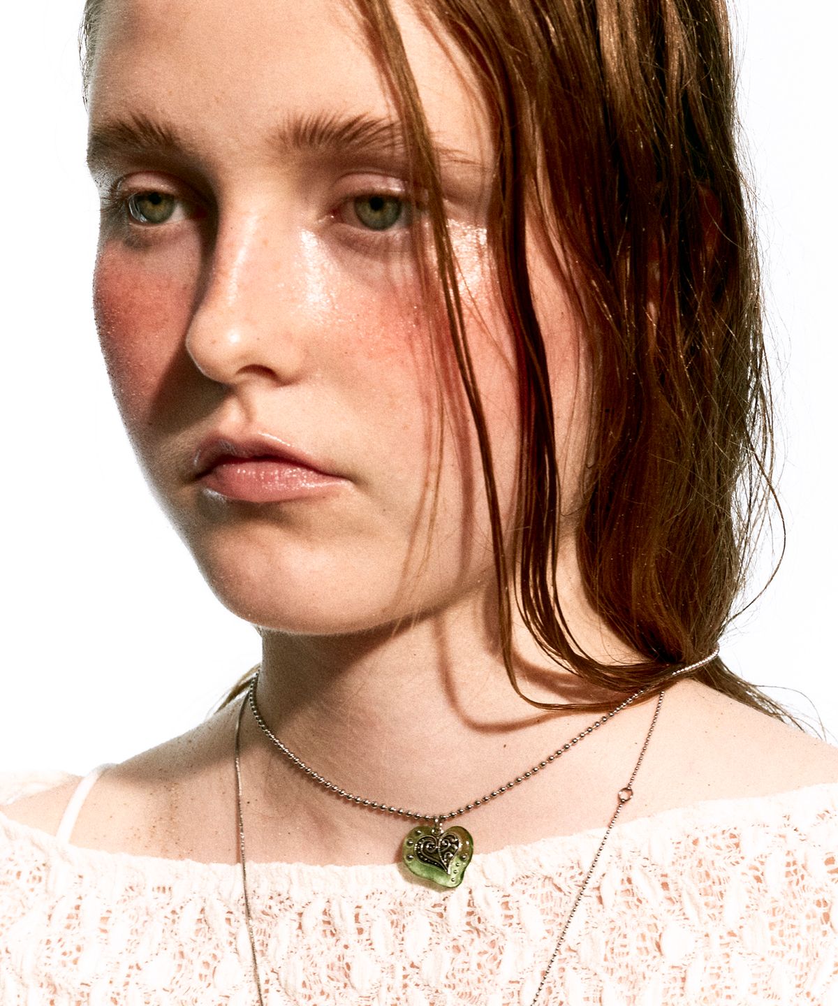 엔프프(NFF) heartkok necklace-green