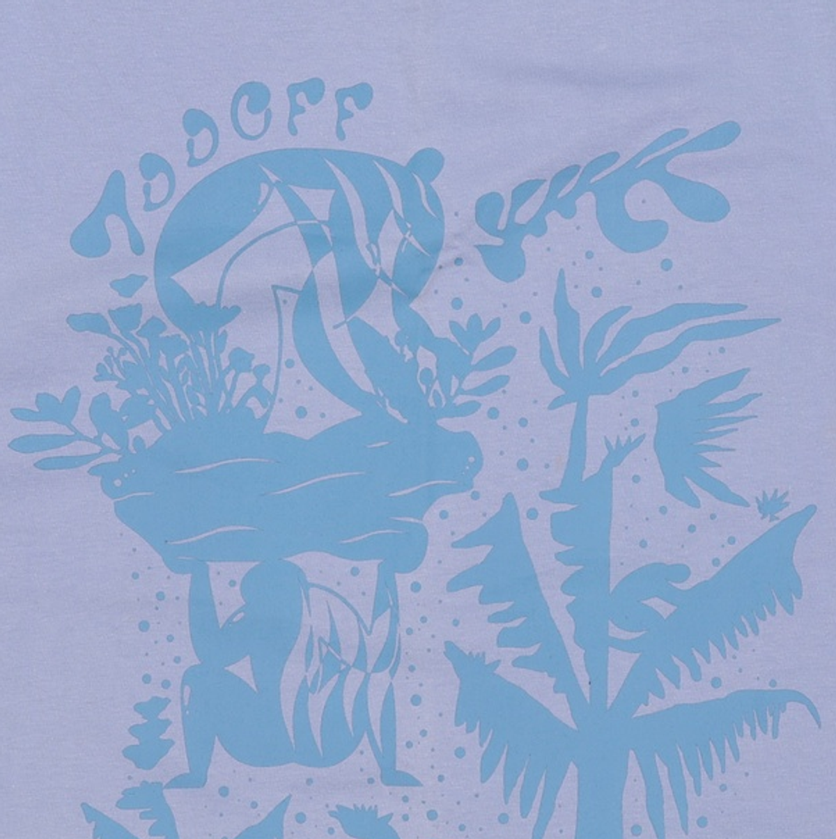 애드오프(ADDOFF) PALM TREE PRINTING T-SHIRT SKY BLUE M