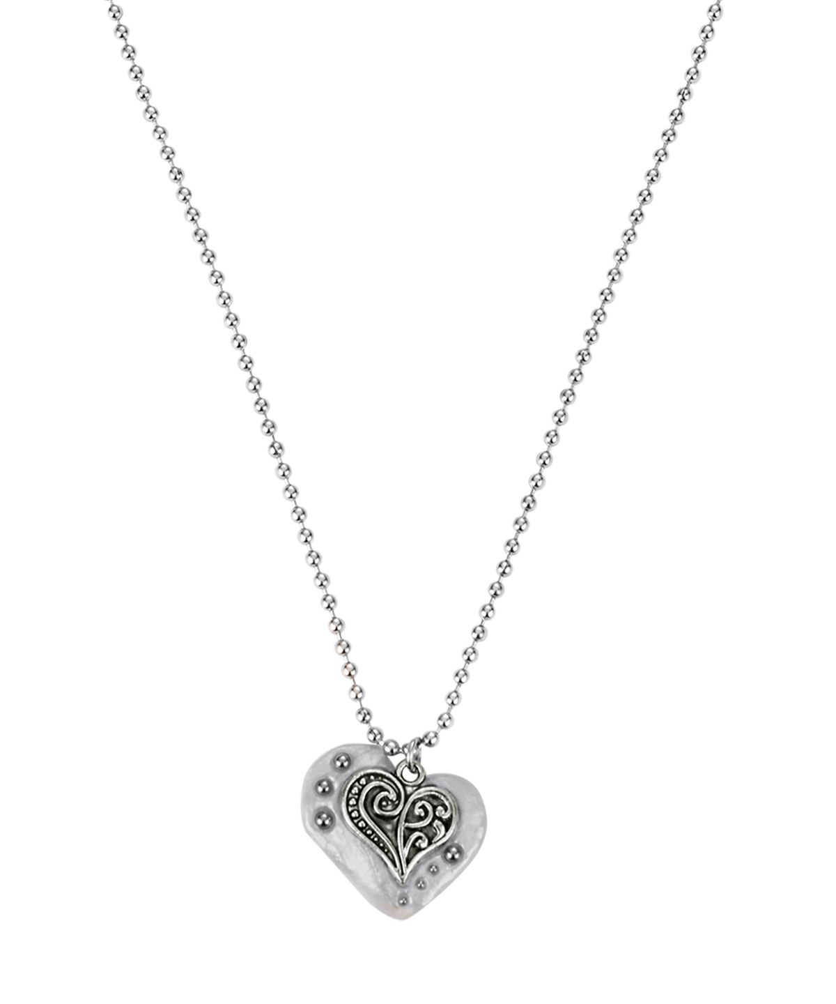 엔프프(NFF) heartkok necklace-white