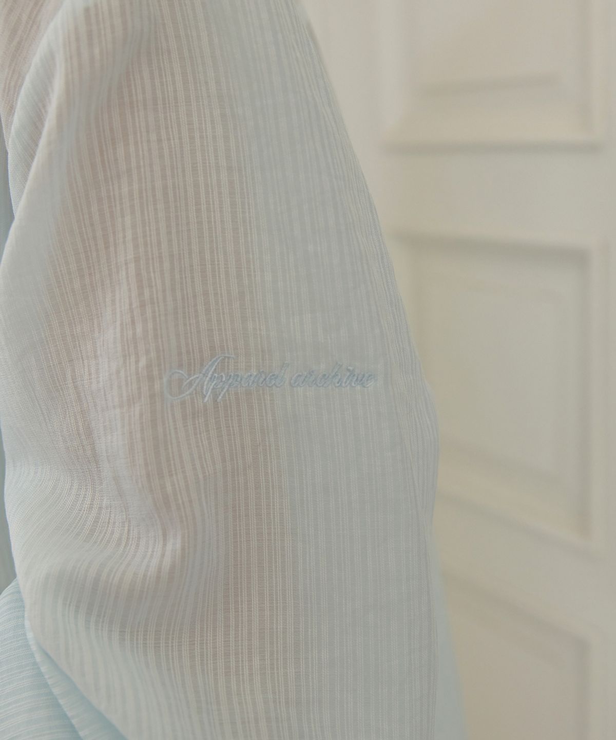 어패럴아카이브(APPAREL ARCHIVE) Airy sheer shirt - Skyblue