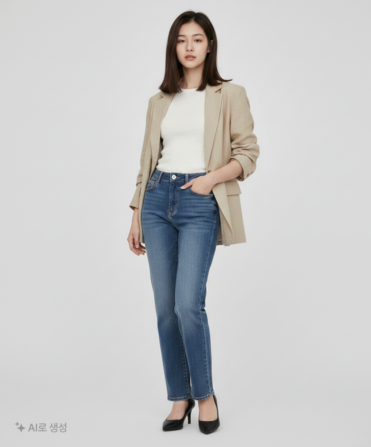 클라비스(CLOVIS) 청/데님 팬츠 70