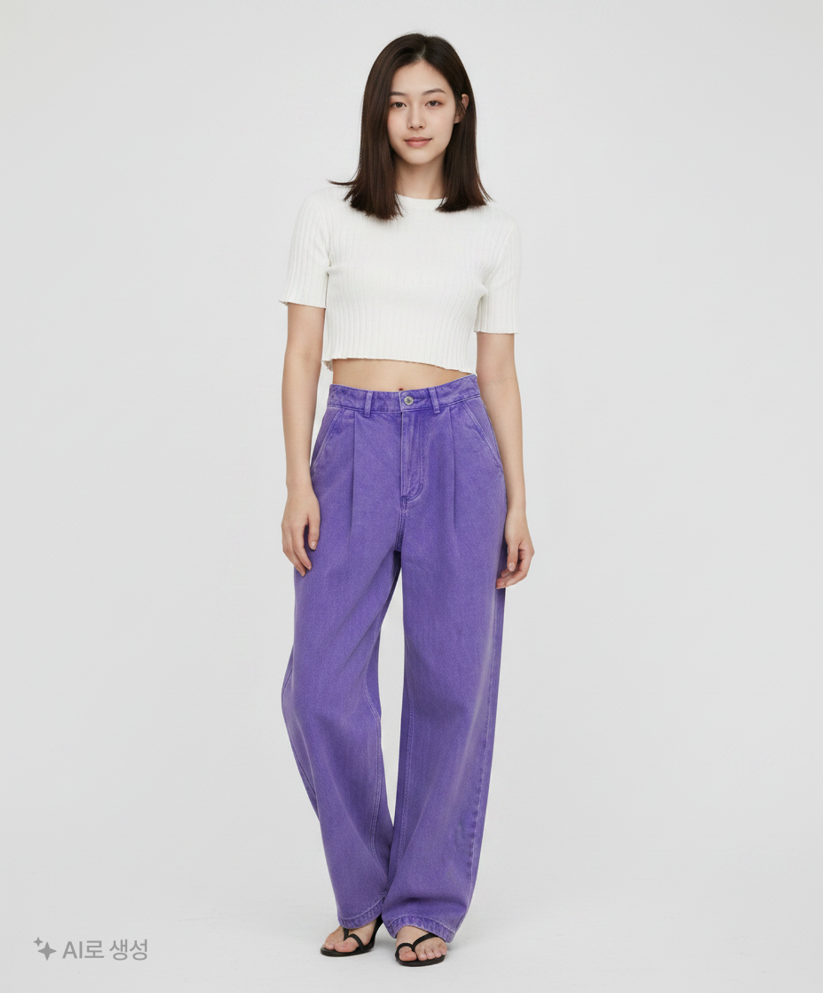 엠엠엘지(MMLG) [Mmlg] PIGMENT WAVE JEANS (LAVENDER) S