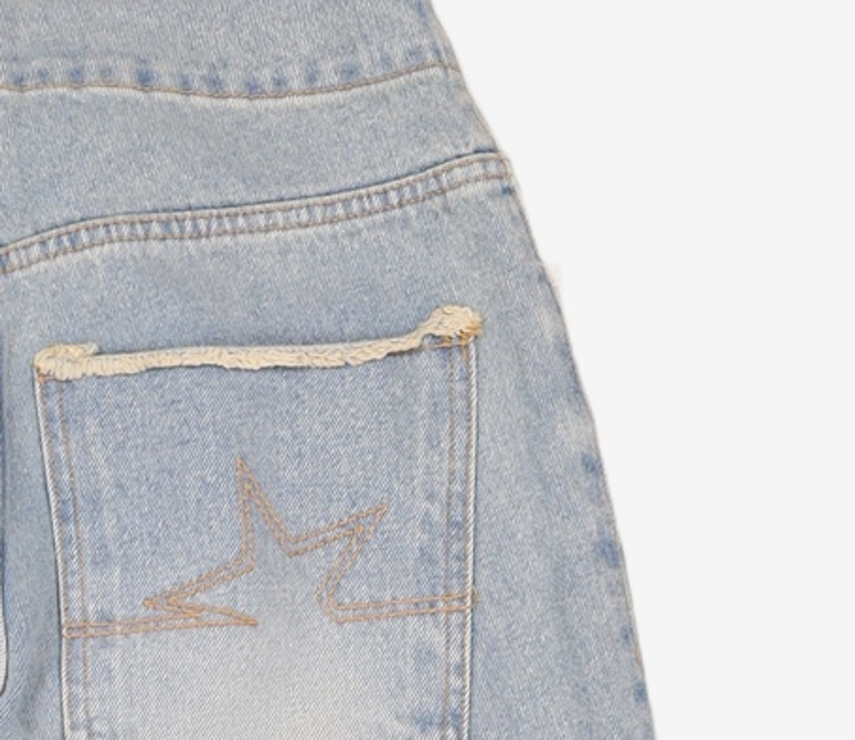 아카이브 볼드(ARCHIVE BOLD) DESTROYED DENIM PANTS (LIGHT BLUE) M