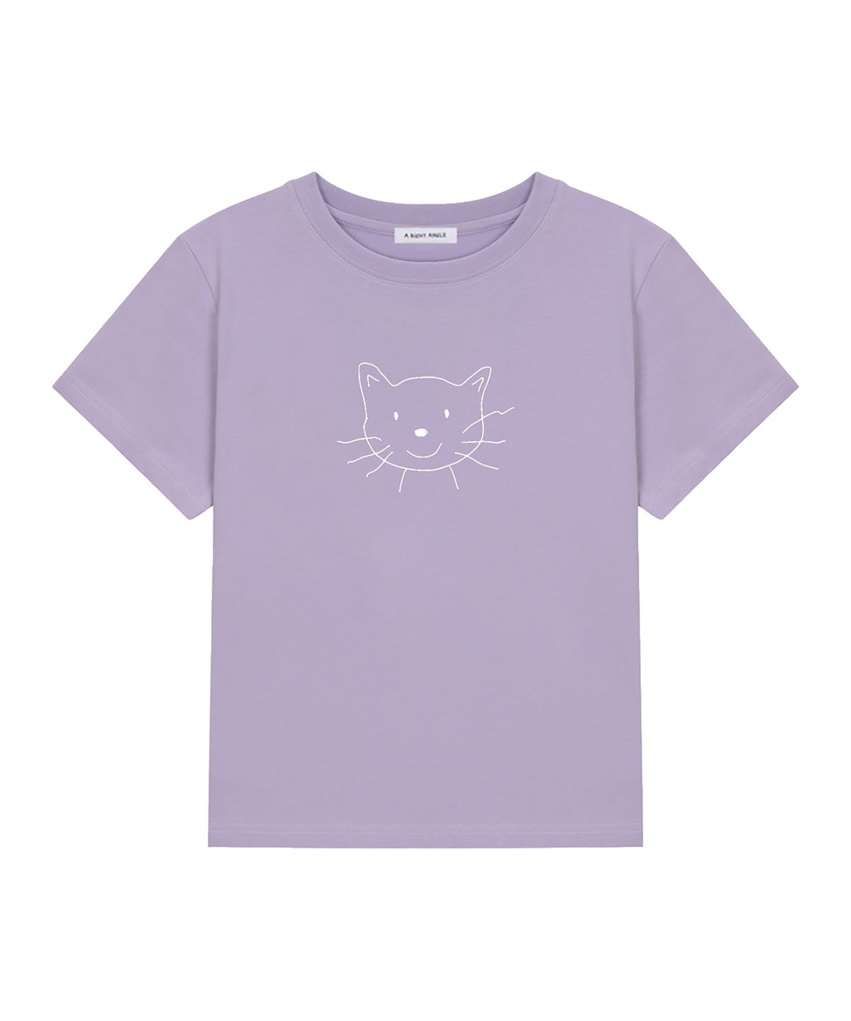 어라이트앵글(ARIGHTANGLE) CAT FACE CROP TEE (3 COLOR)