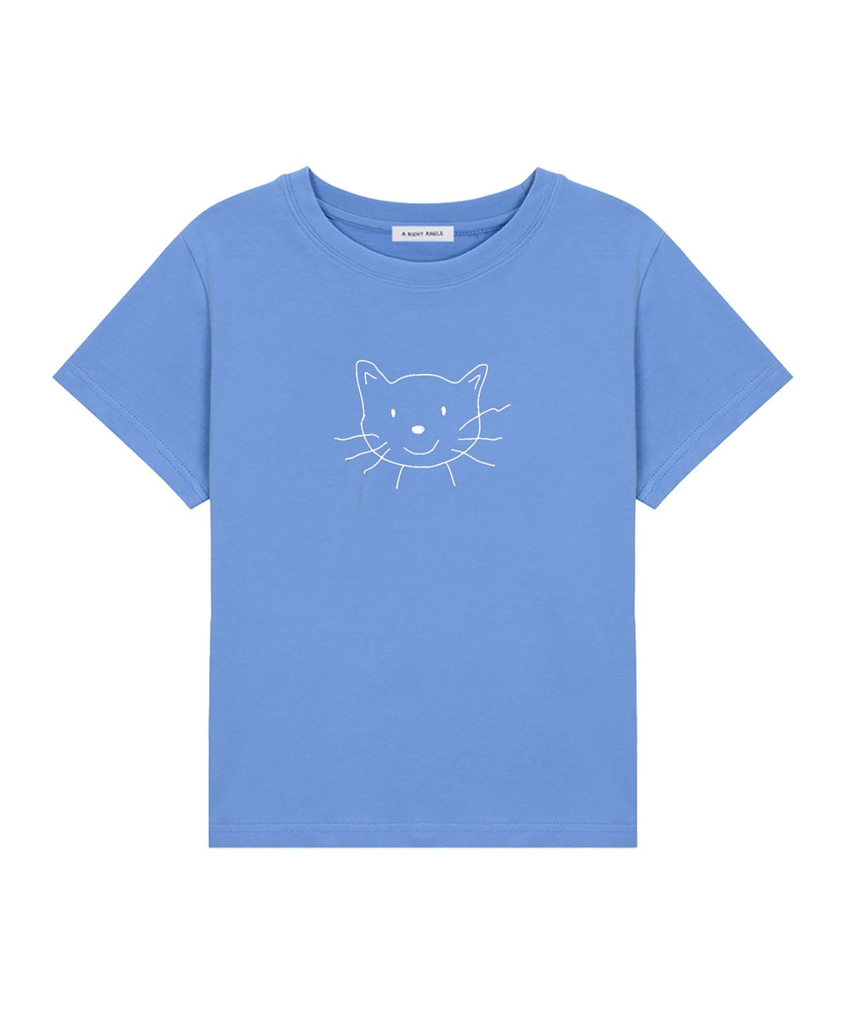 어라이트앵글(ARIGHTANGLE) CAT FACE CROP TEE (3 COLOR)