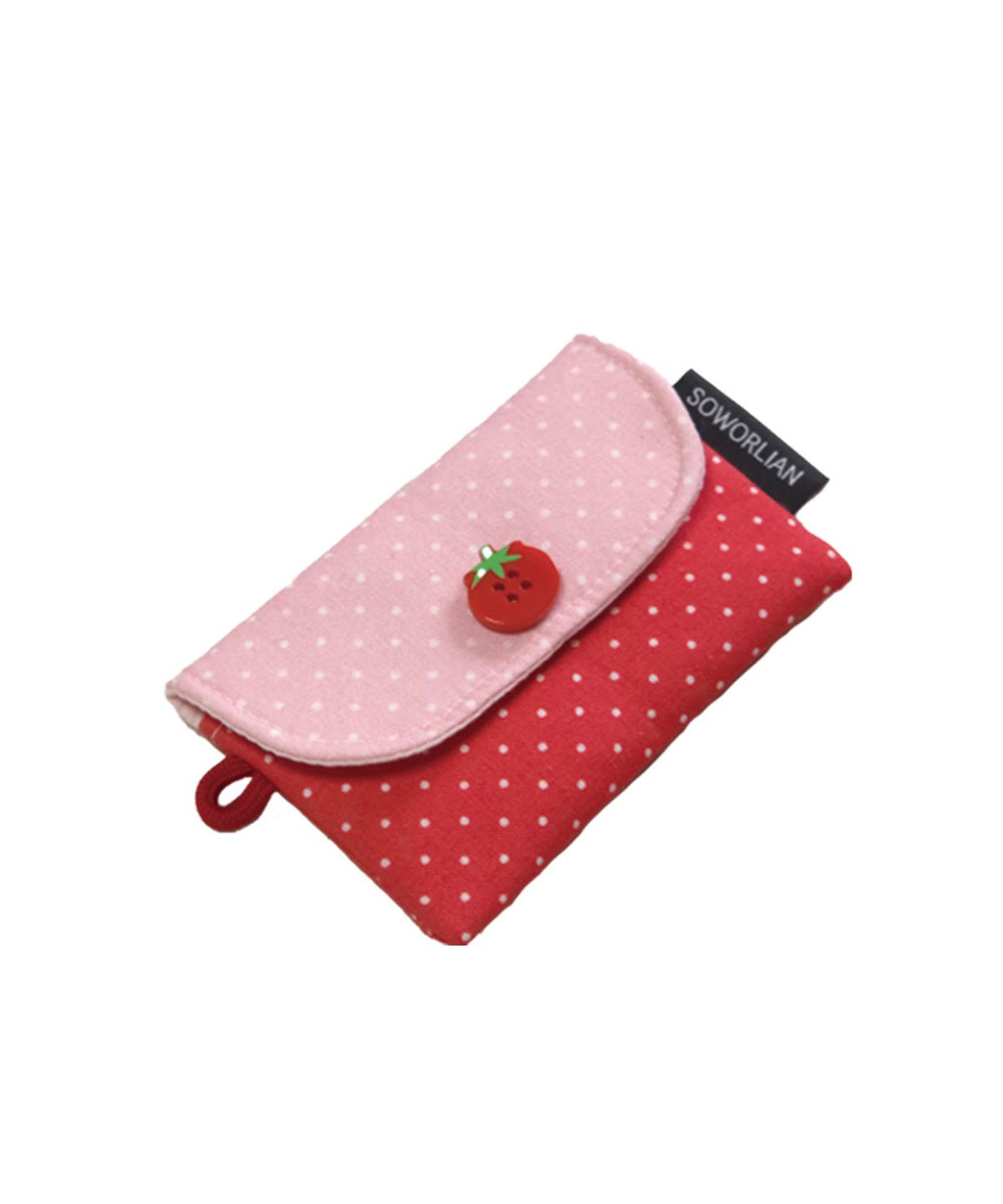 소월리안(SOWORLIAN) 심플 카드지갑_Pink Tomato