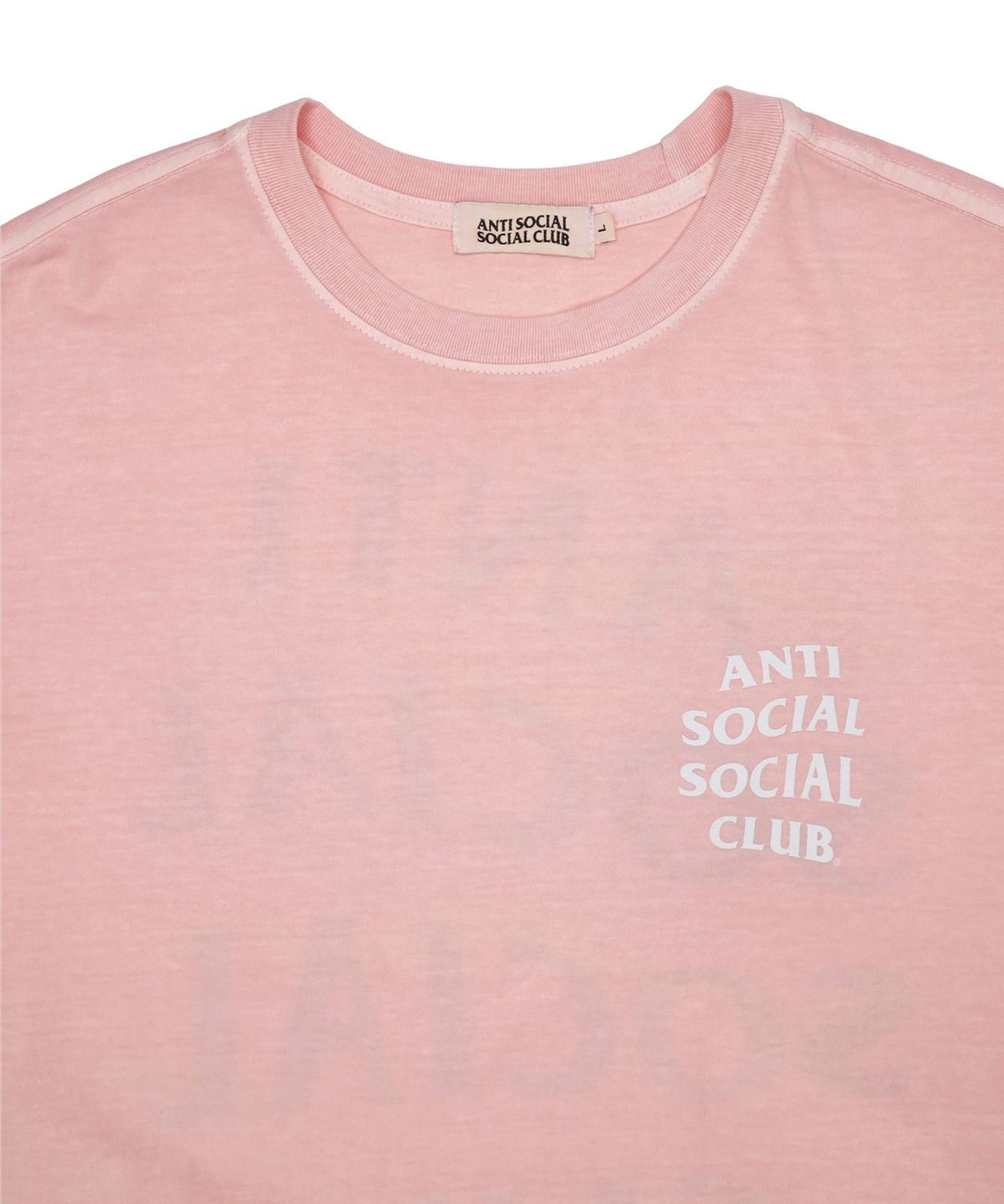 안티 소셜 소셜 클럽(ANTI SOCIAL SOCIAL CLUB) GARMENT DYED LOGO TEE  PINK